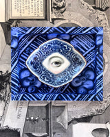 Frame No. 10 - Dominoterie Sgraffito Bleu (10"x8" for plates up to 5.5"-7.5")