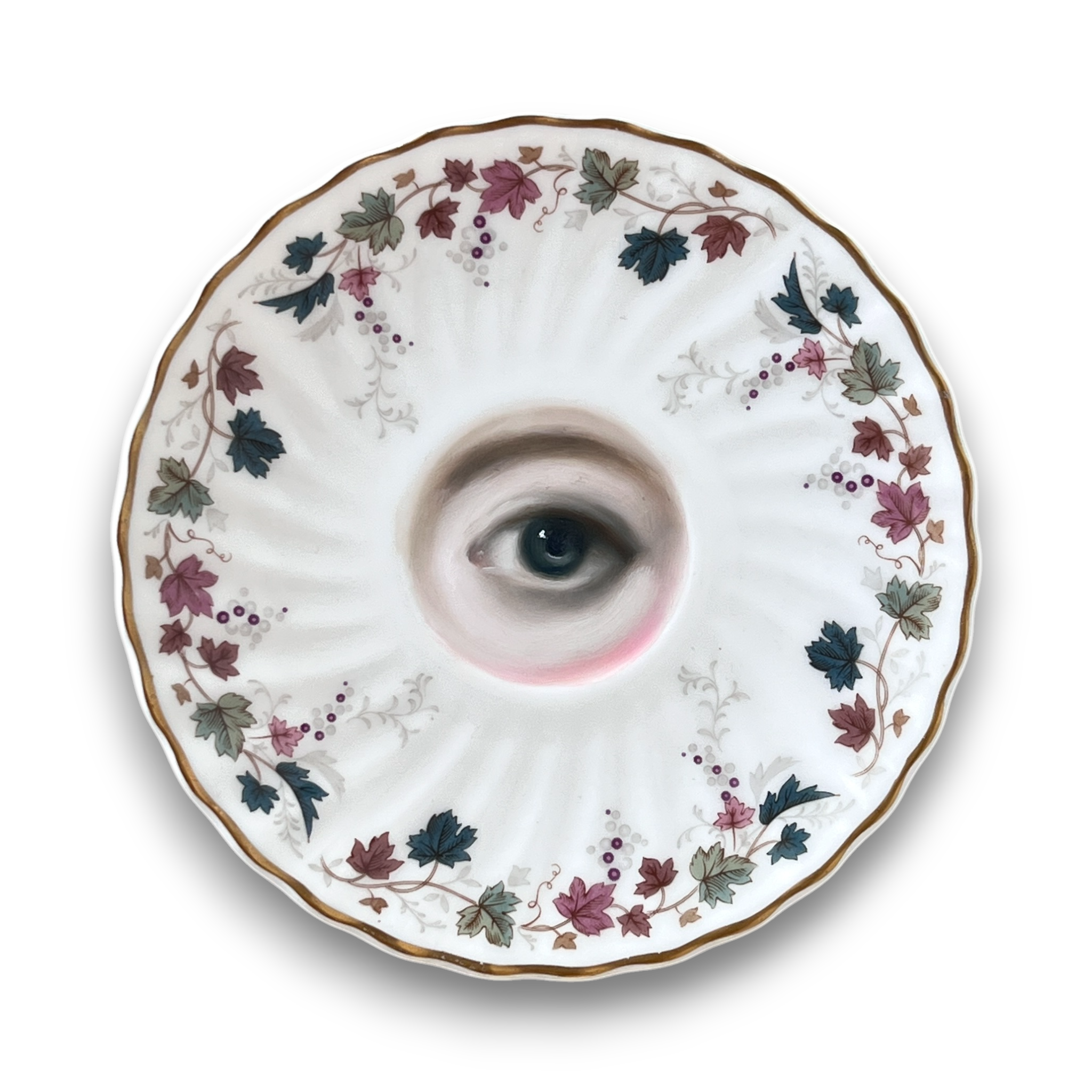 No. 3151 - Lover's Eye Painting on a Royal Doulton "Canterbury" Plate