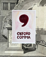 Last One! - Mini Oxford Comma Giclée Art Print in Pink & Deep Raspberry (3.25"x5")