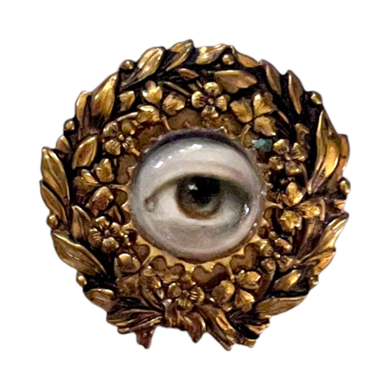 "Olivia" - Lover's Eye Brooch with Wreath