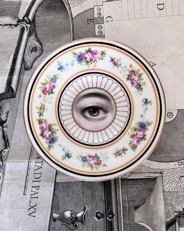 New! - Lover's Eye Painting on a Royal Doulton Floral Plate