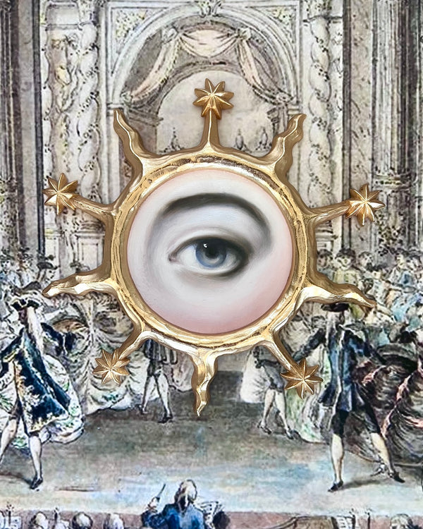 New! - Lover's Eye Painting in a Sunburst Frame