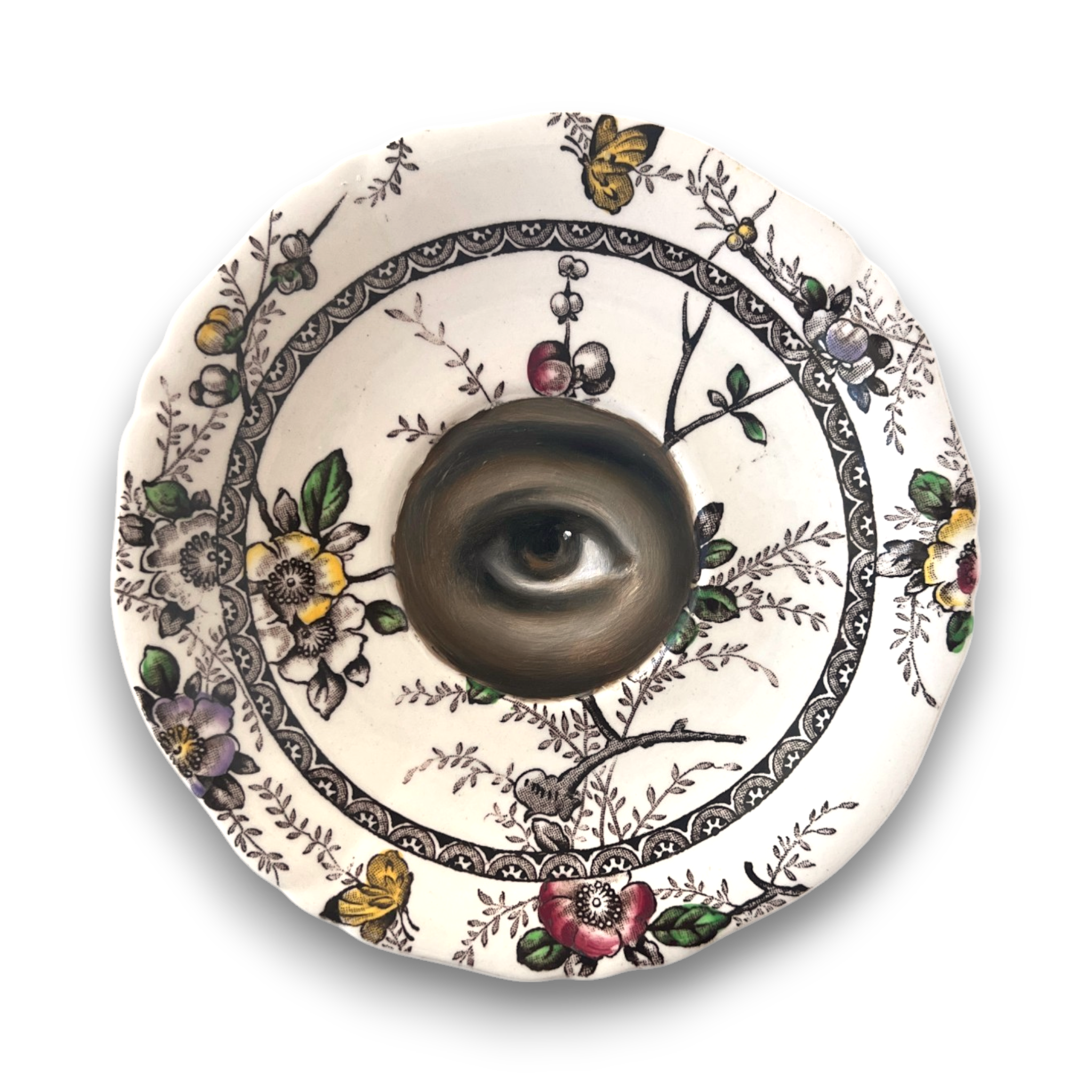 No. 3193 Lover's Eye Painting on a Meakin "Medway" Plate