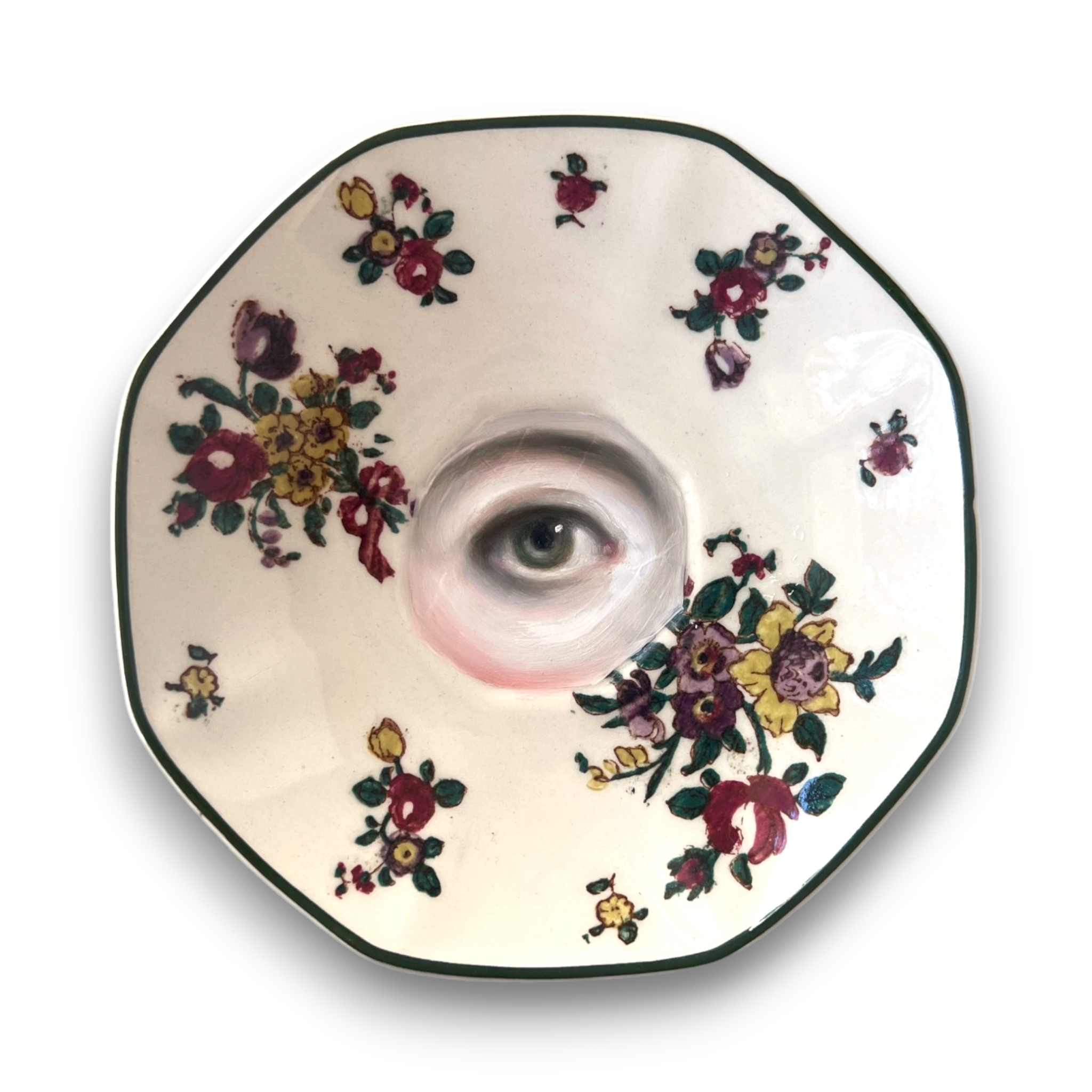 No. 3192 Lover's Eye Painting on a Royal Doulton Plate