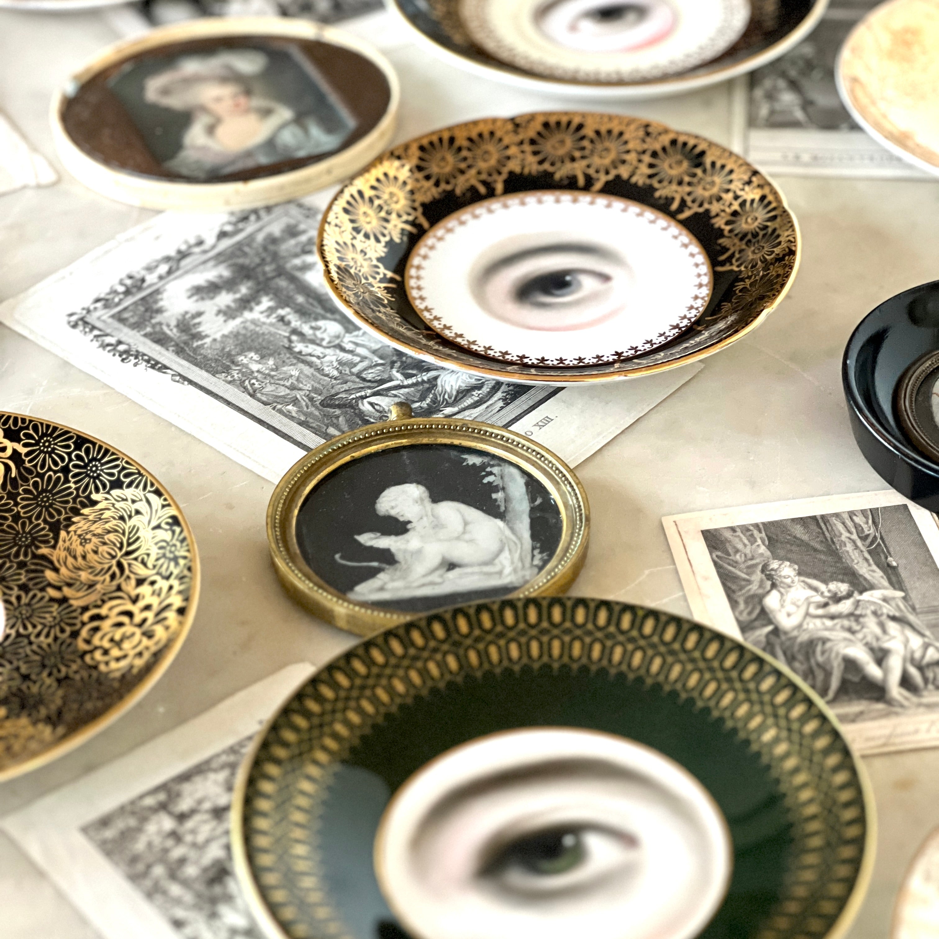 No. 3029 Lover's Eye Painting on a Coalport "Chateau" Plate