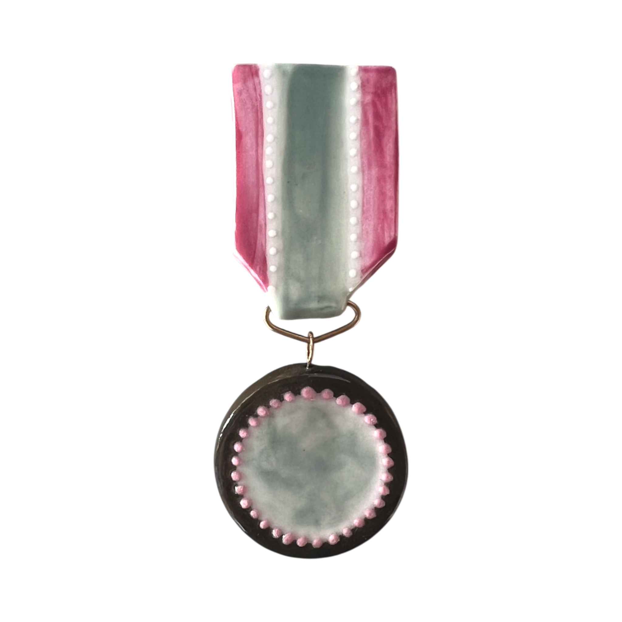 No. 380 Medal - Rose & Jade Green