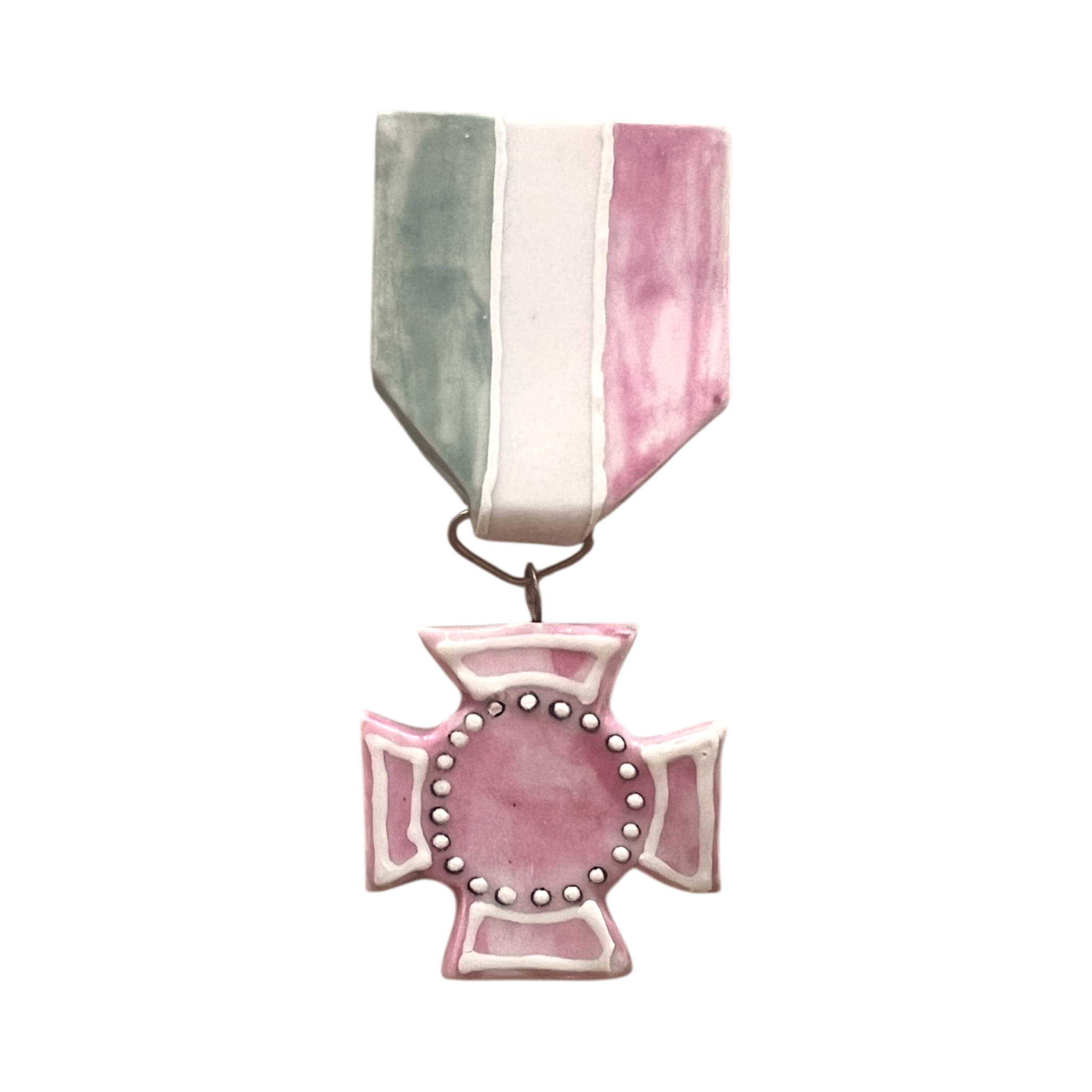 No. 372 Medal - Pink Maltese Cross