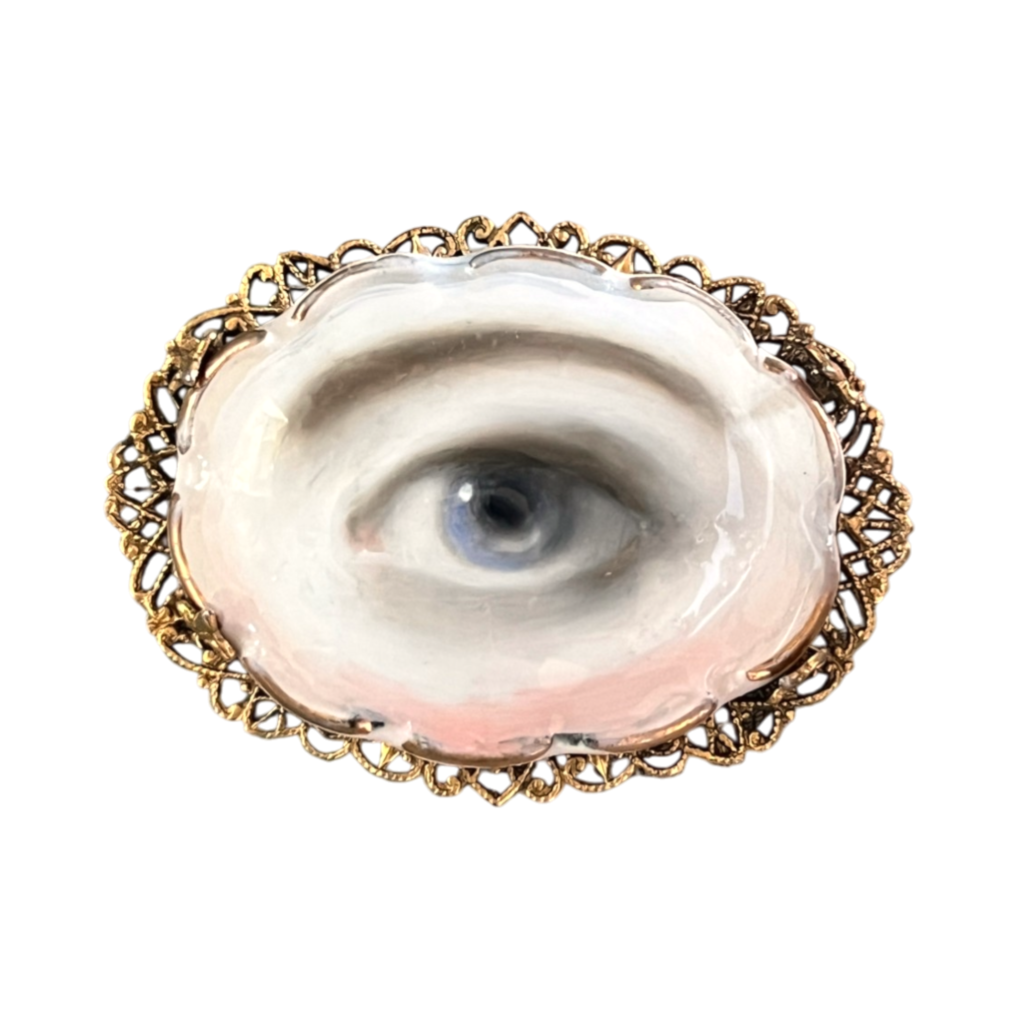 No. 3220 Lover's Eye Porcelain Brooch