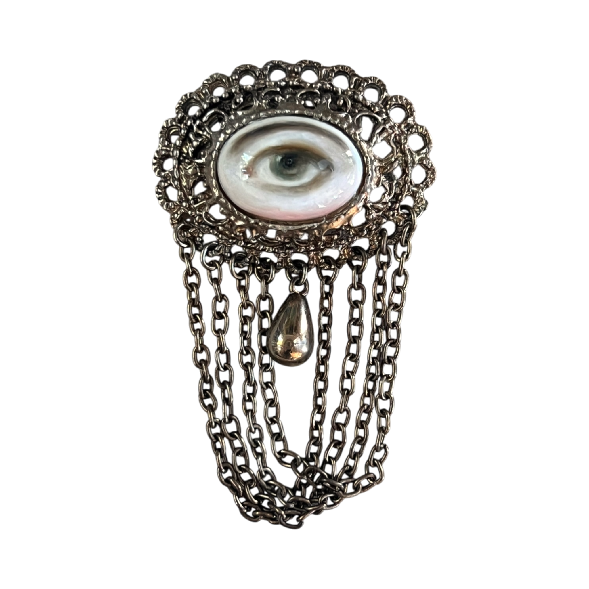 No. 3223 Lover's Eye Chain Swag Brooch
