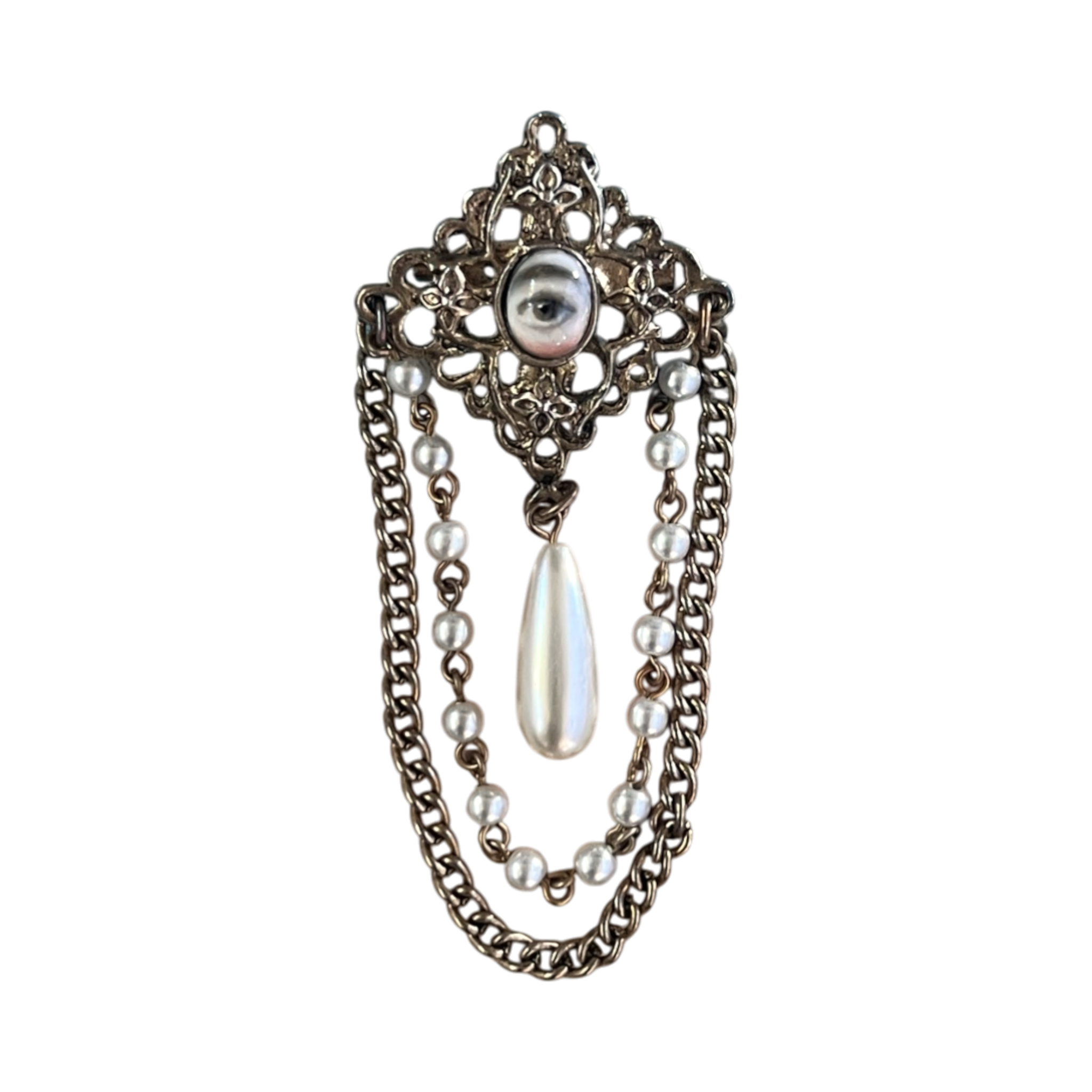 No. 3224 Lover's Eye Chain Swag Brooch