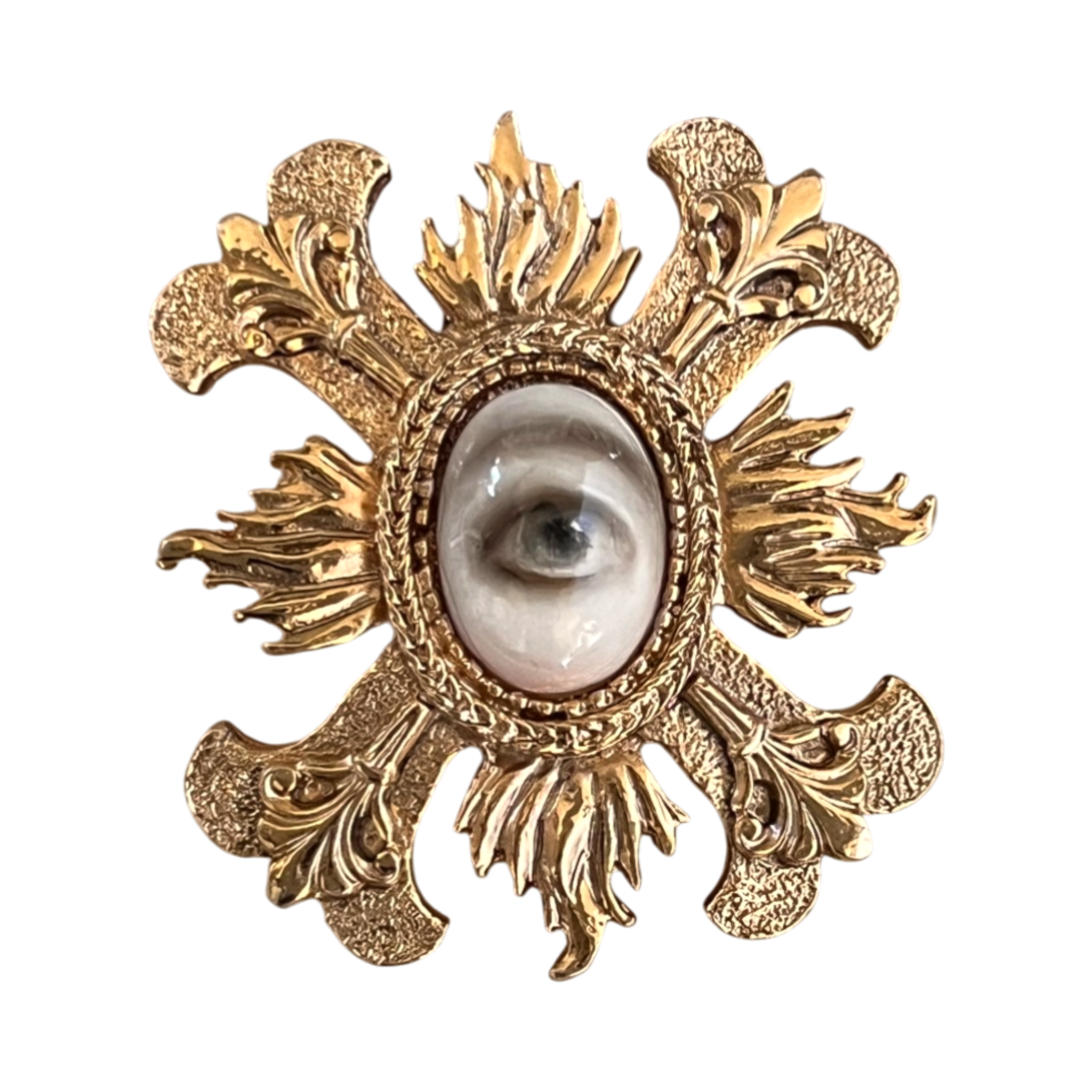 No. 3234 Lover's Eye Flaming Maltese Cross Brooch