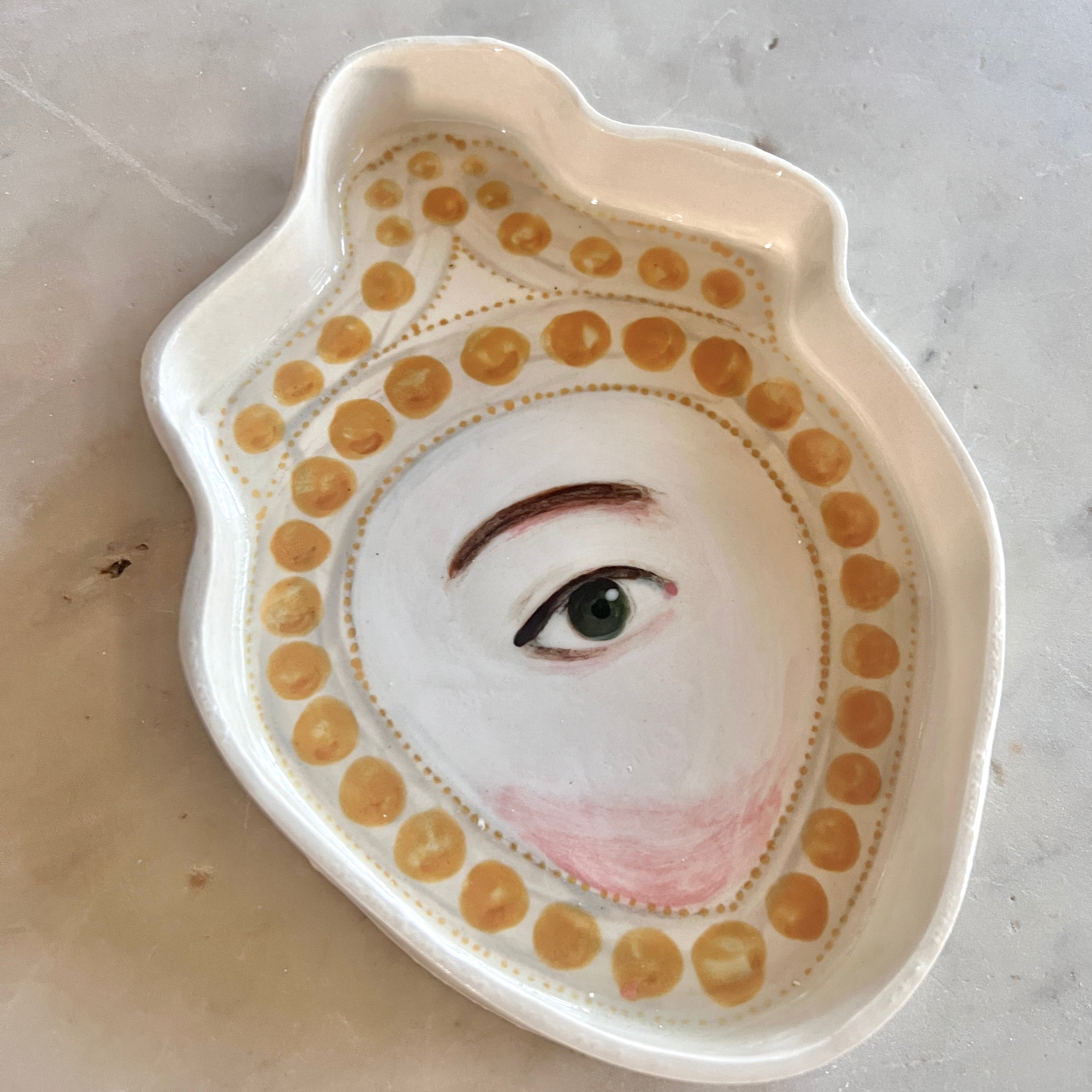 No. 67 Lover's Eye Jewelry Dish - Gold Heart
