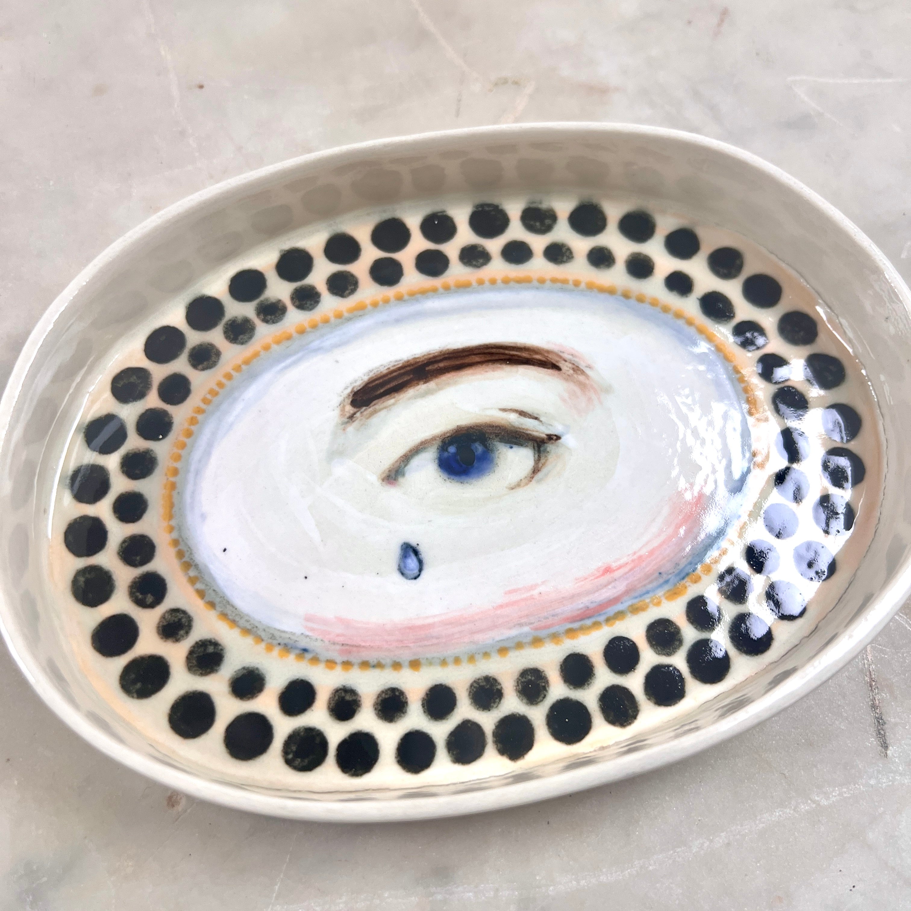 No. 119 Lover's Eye Jewelry Dish - Jet