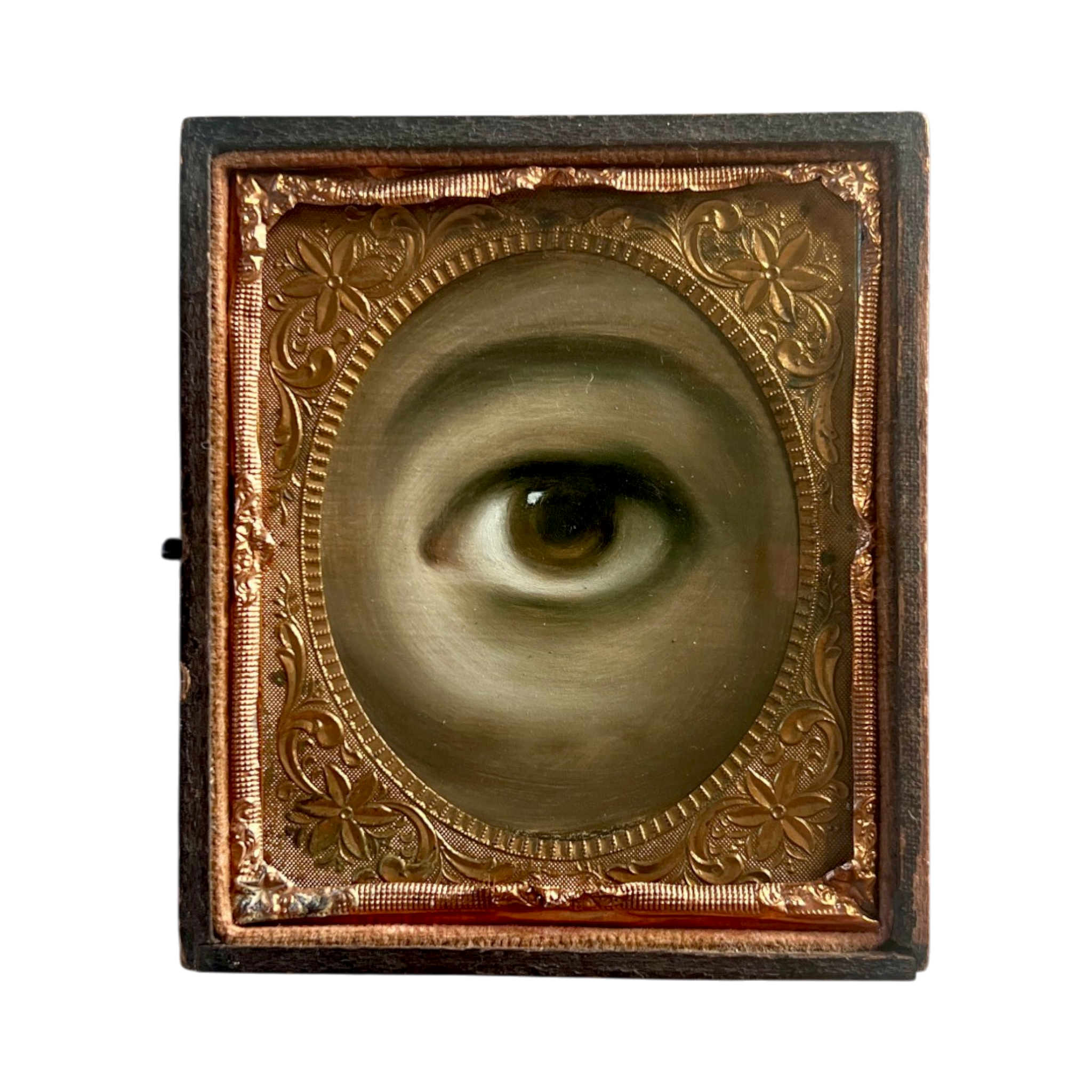No. 3272 Lover's Eye Painting in an Antique Daguerreotype Case