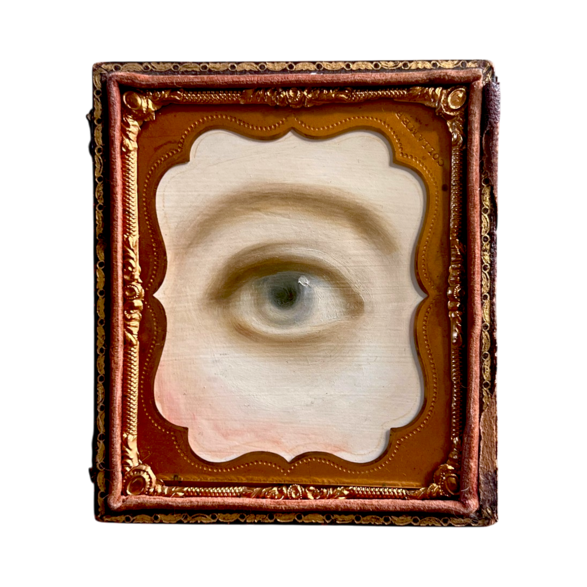 No. 3279 Lover's Eye Painting in an Antique Daguerreotype Case