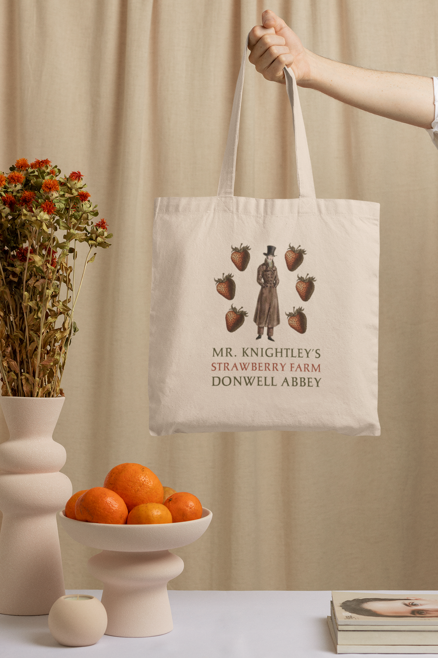 Mr. Knightley’s Strawberry Farm Tote Bag