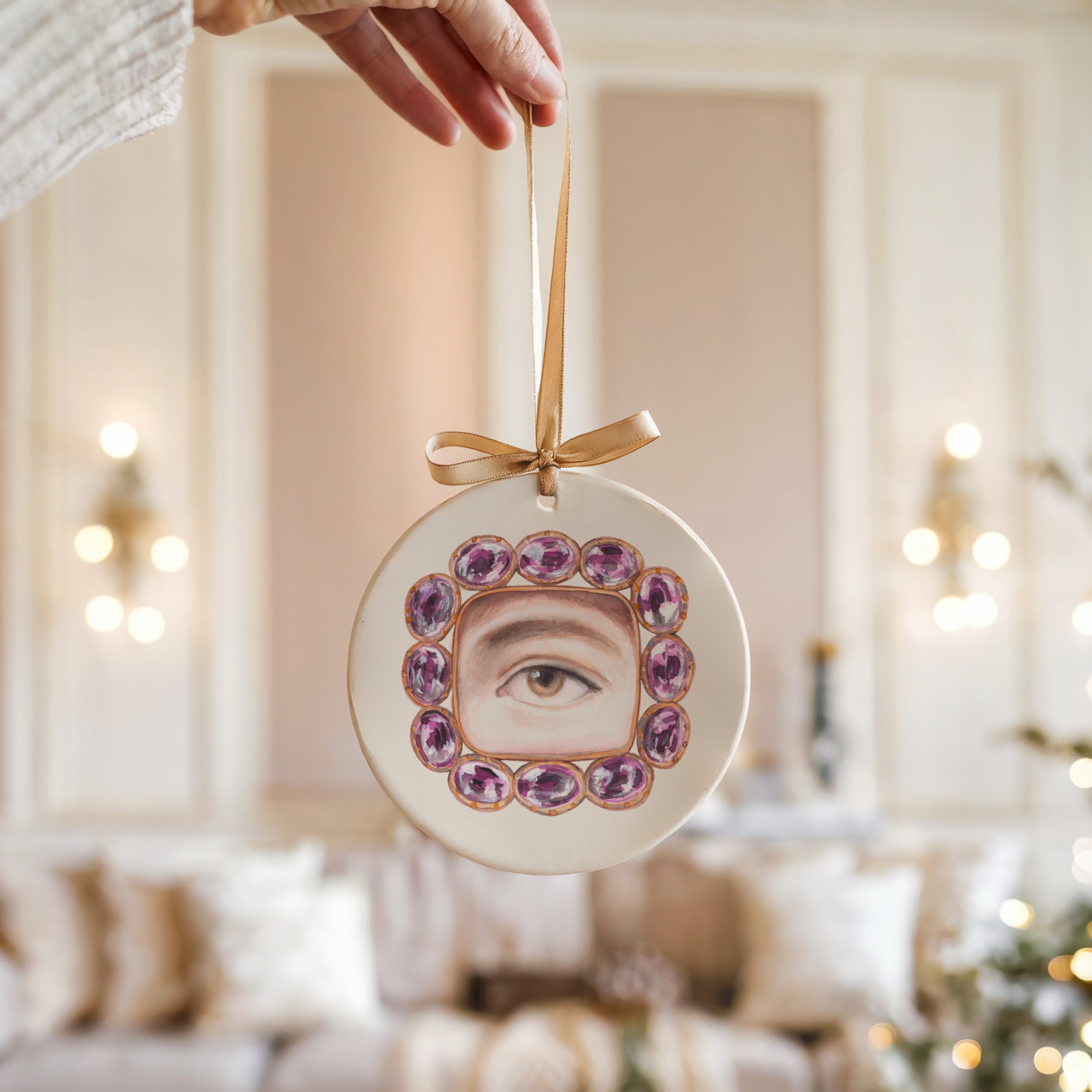 Collection No. One - 6 Lover's Eye Ceramic Christmas Ornaments
