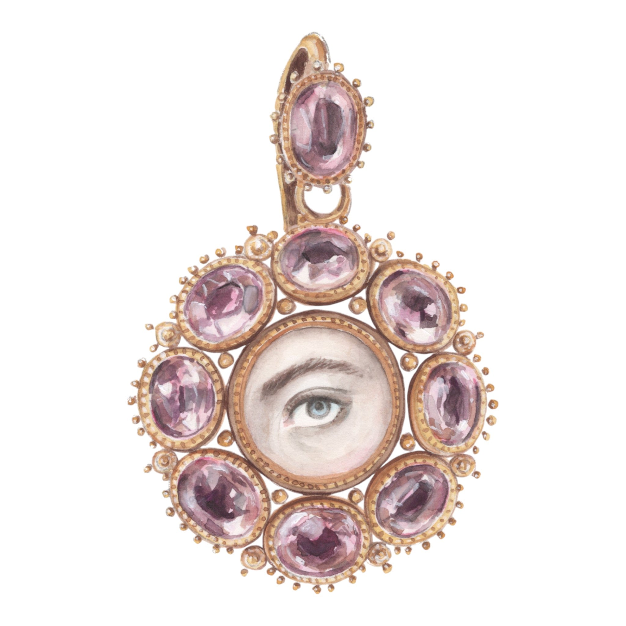 No. 10 Lover's Eye Watercolor Archival Print