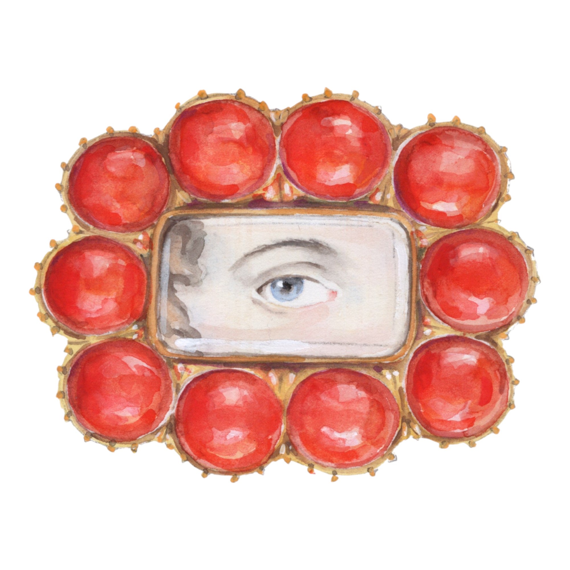 No. 16 Lover's Eye Watercolor Archival Print