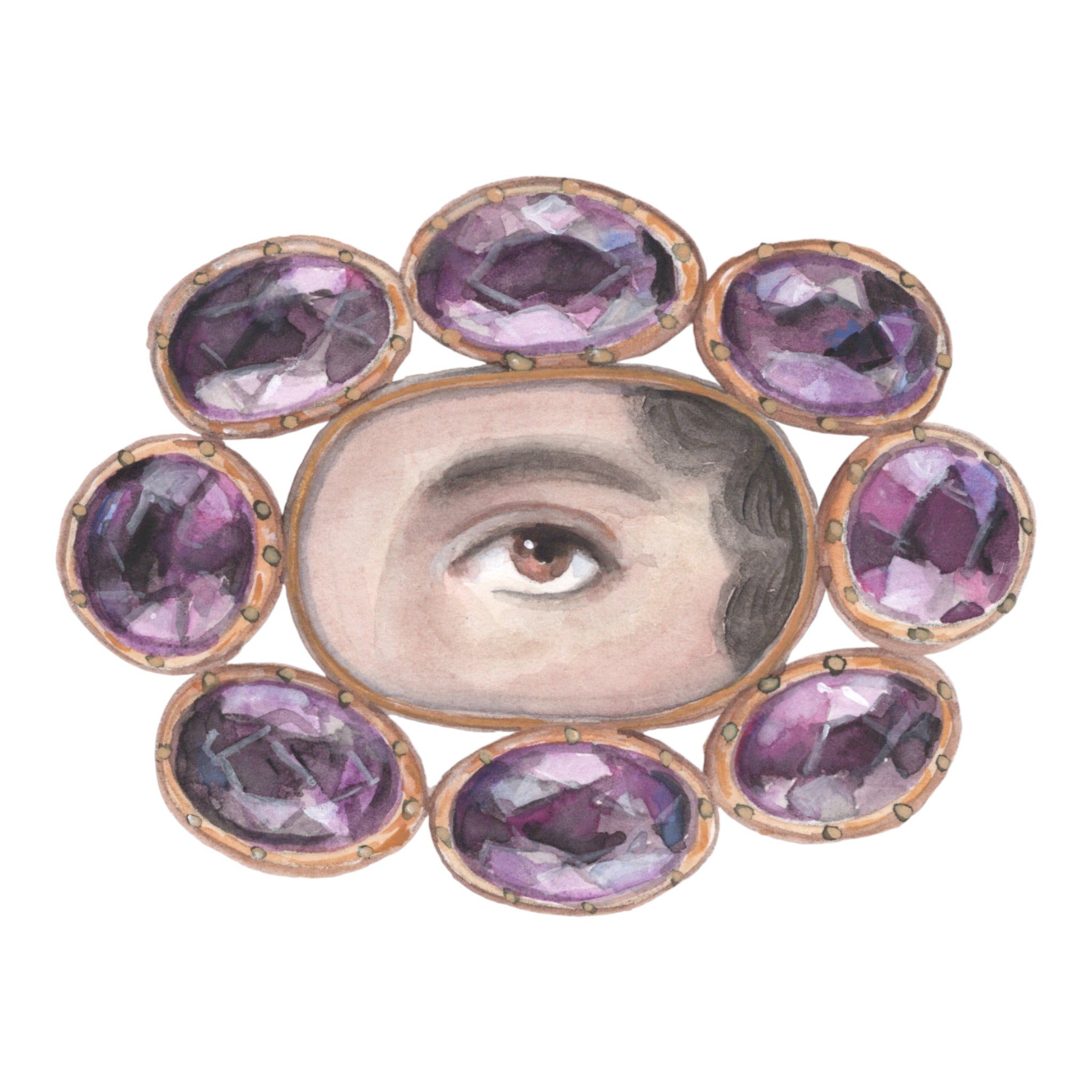 No. 4 Lover's Eye Watercolor Archival Print