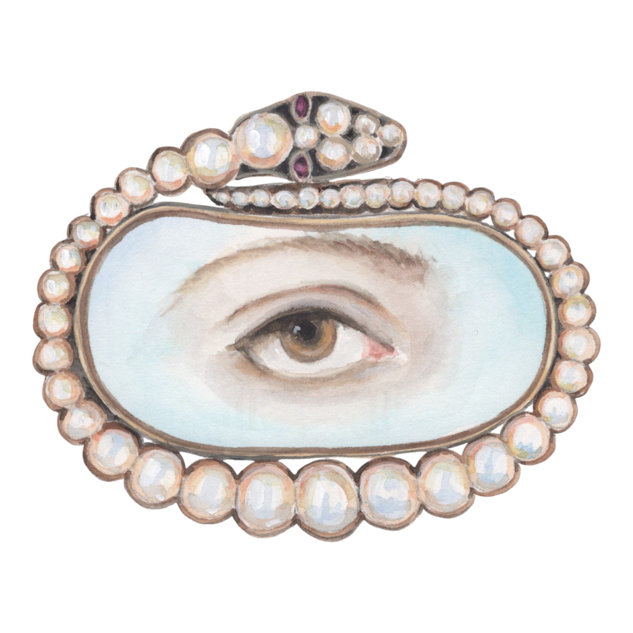 No. 8 Lover's Eye Watercolor Archival Print