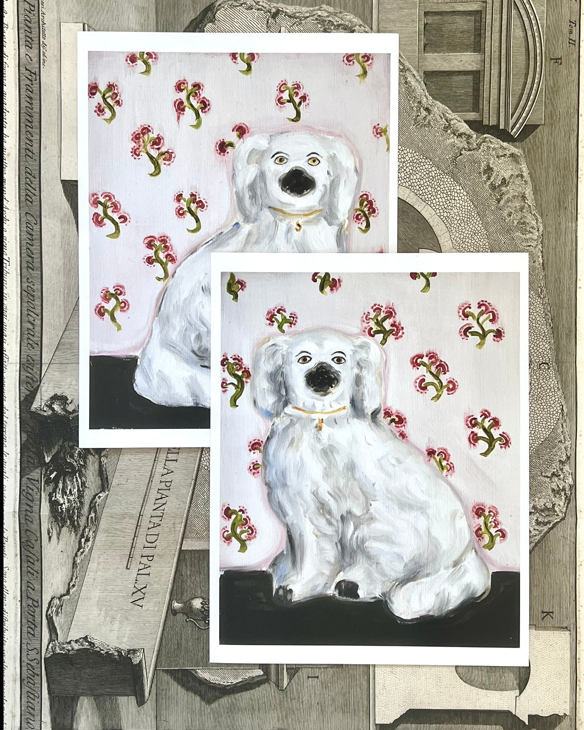 Chloe & Charles the Staffordshire Spaniels Giclée Art Prints (8"x10")