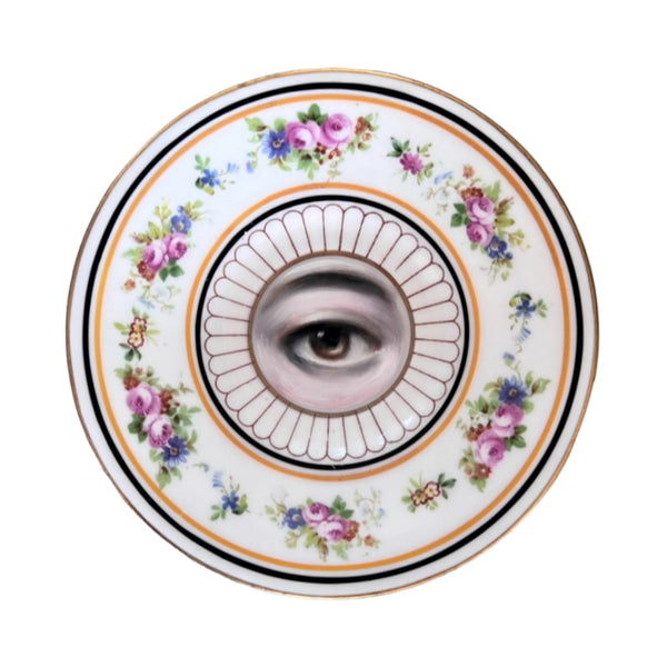 New! - Lover's Eye Painting on a Royal Doulton Floral Plate