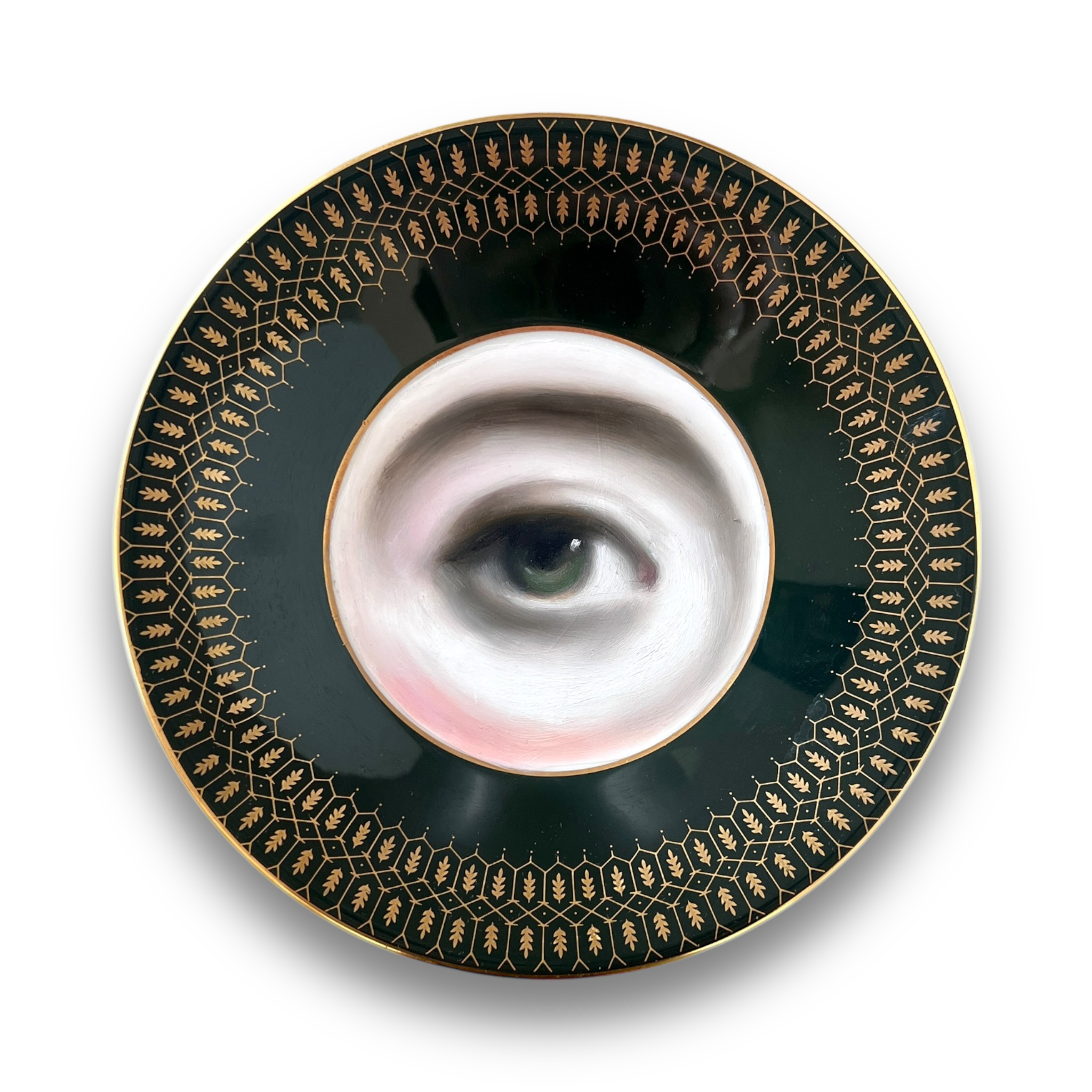 No. 3029 Lover's Eye Painting on a Coalport "Chateau" Plate