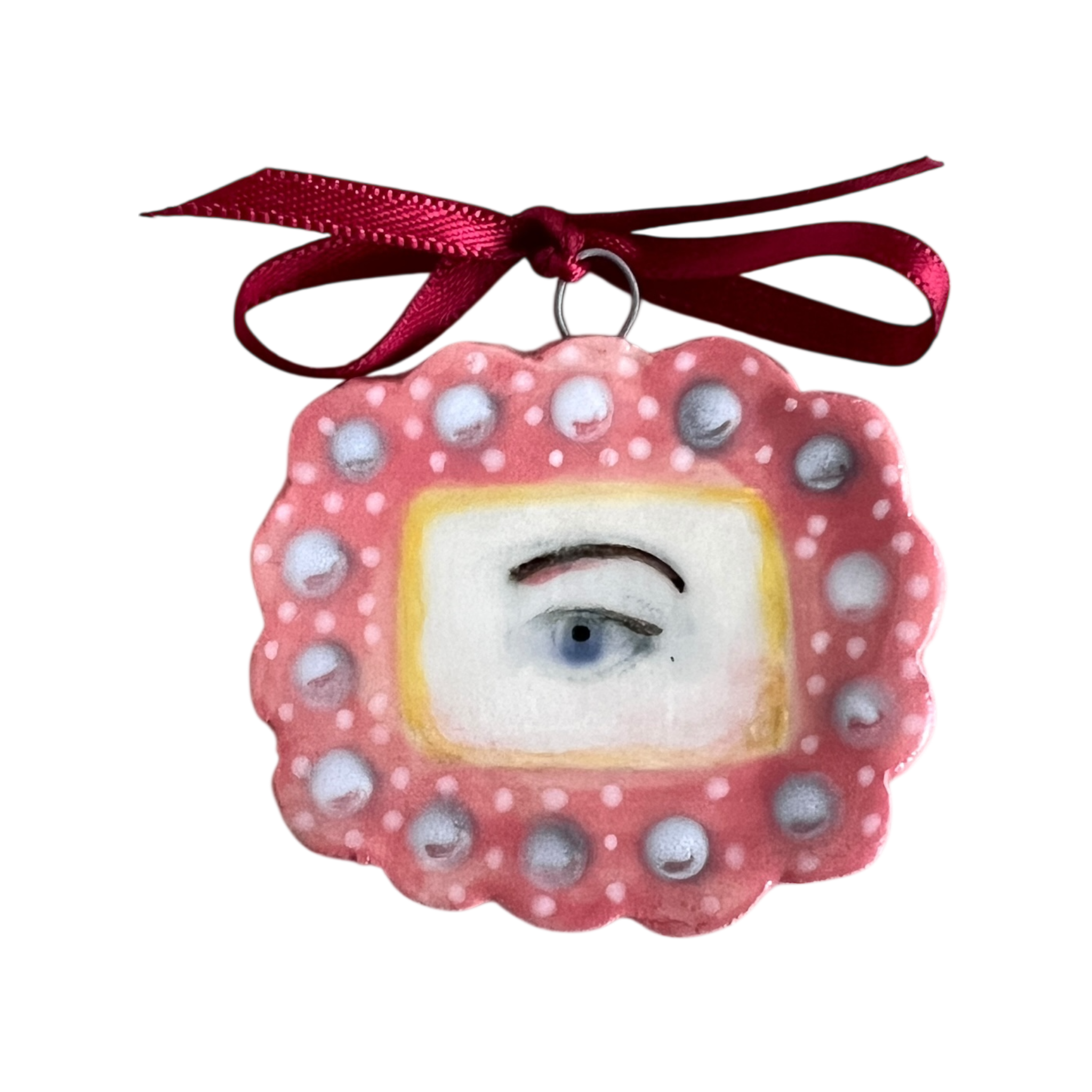 No. 147 Lover's Eye Charm - Pink Pearls