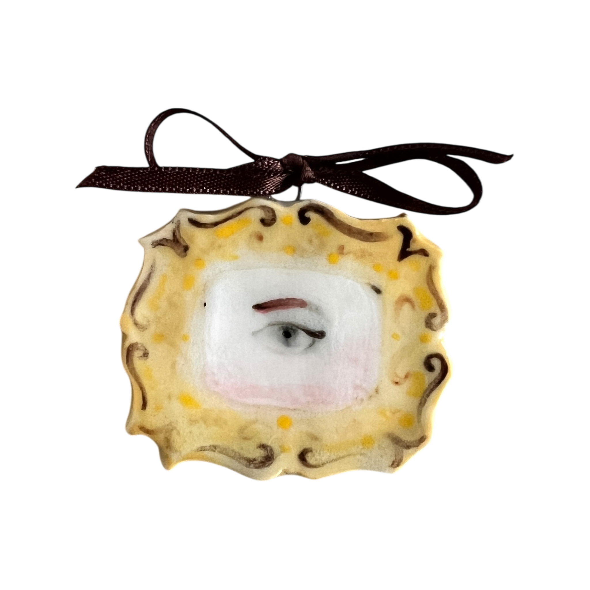 No. 145 Lover's Eye Charm - Scrolled Gold (Seconds)