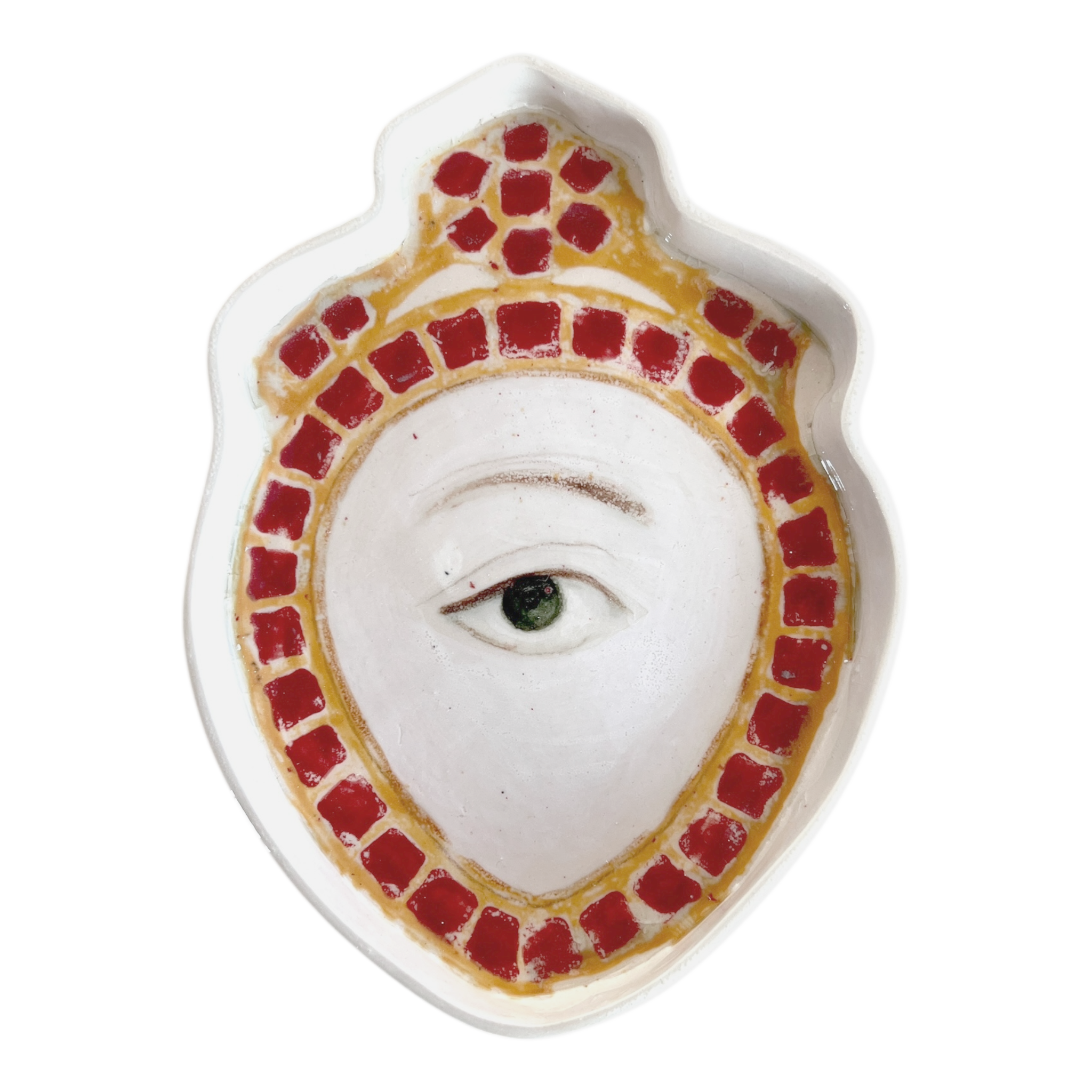 No. 65 Lover's Eye Jewelry Dish - Ruby Heart (Seconds)