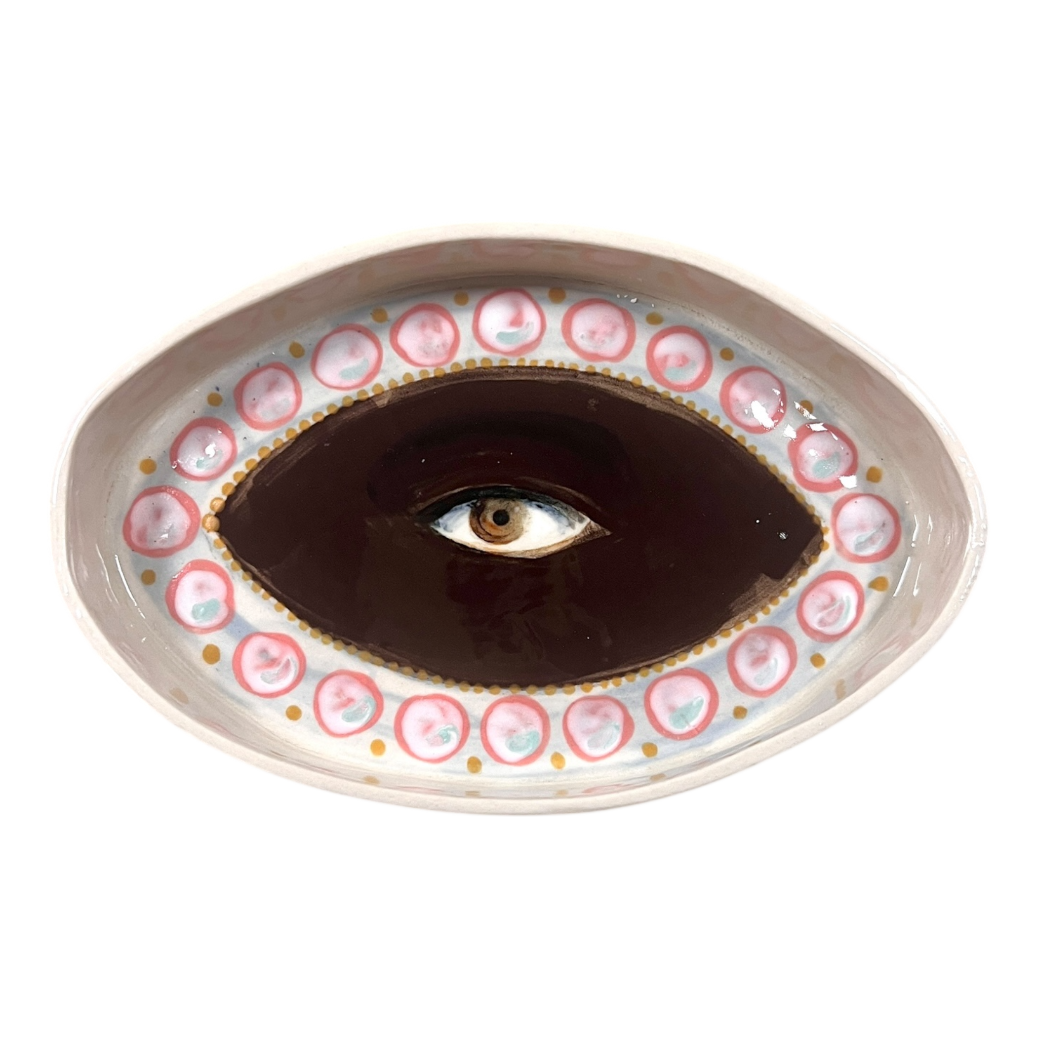 No. 70 Lover's Eye Jewelry Dish - Pink Pearl Navette