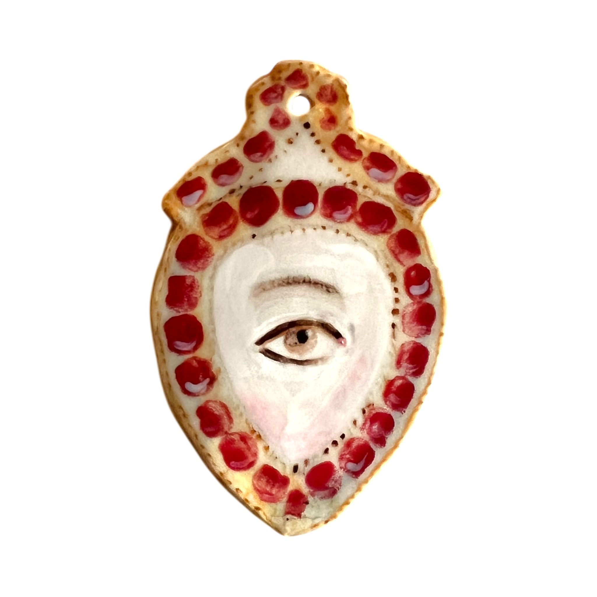 No. 163 Handmade Ornament - Ruby Heart