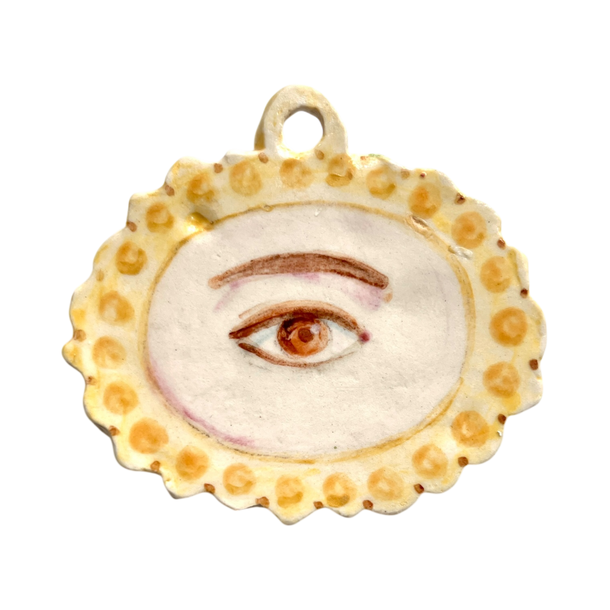 No. 196 Handmade Ornament - Gold Hobnail