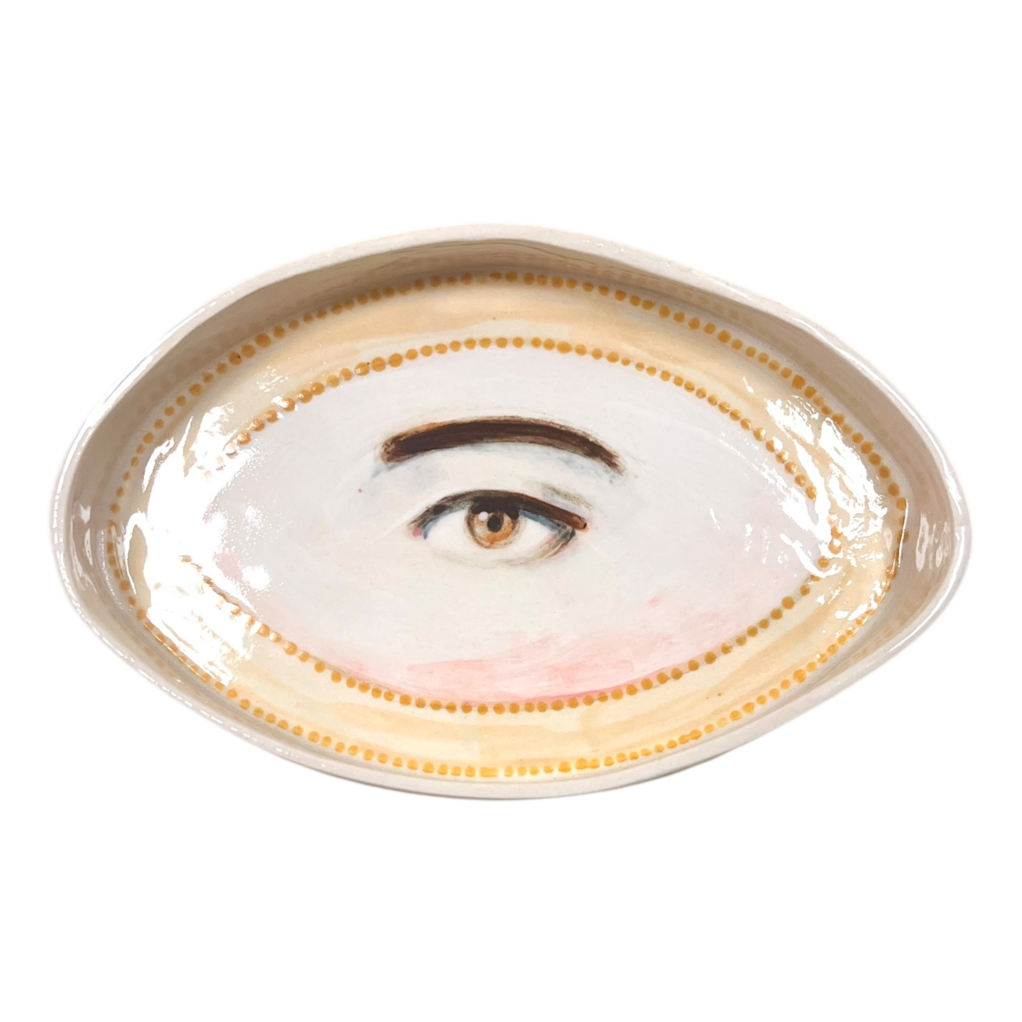 No. 72 Lover's Eye Jewelry Dish - Gold Navette