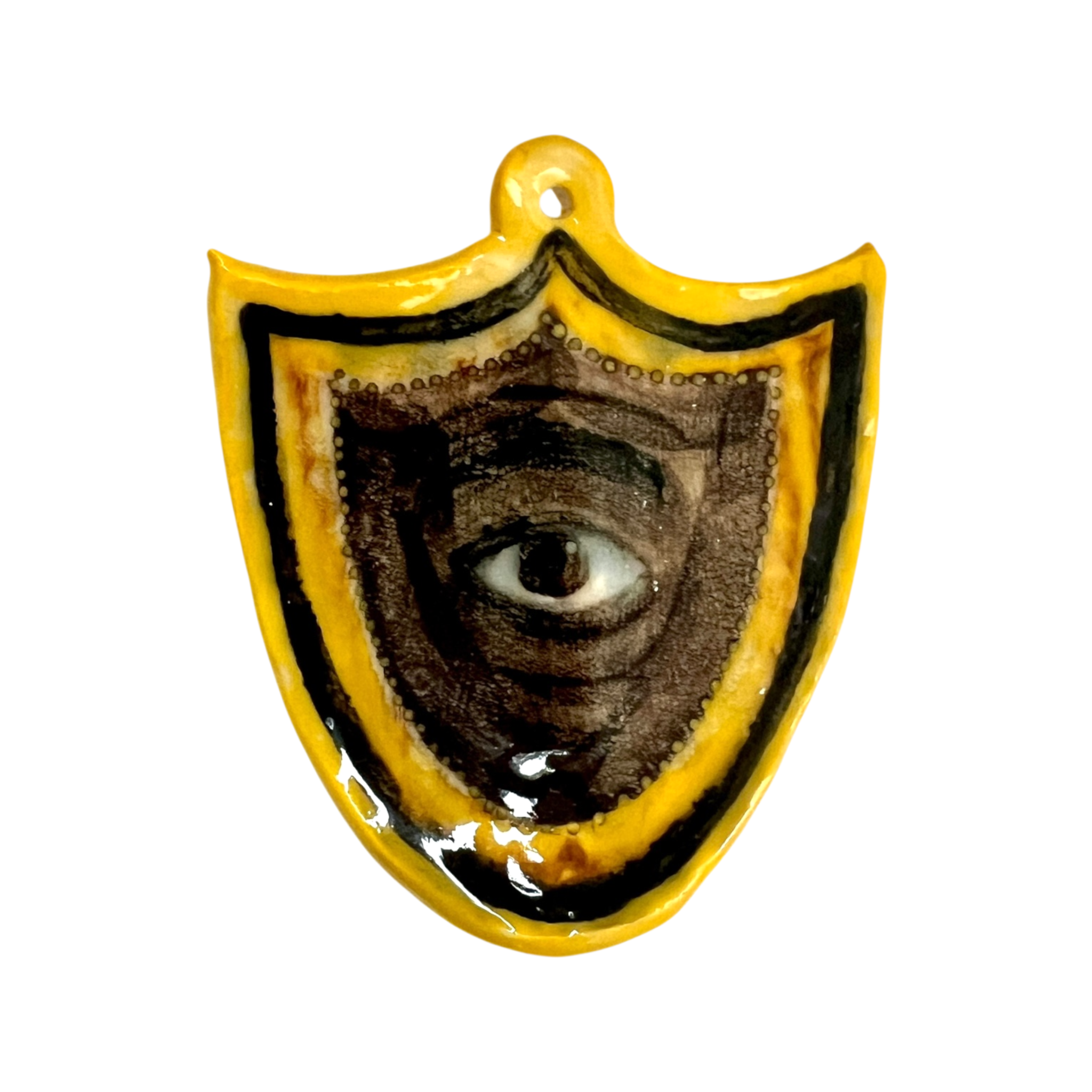 No. 152 Handmade Ornament - Gold Shield (Seconds)