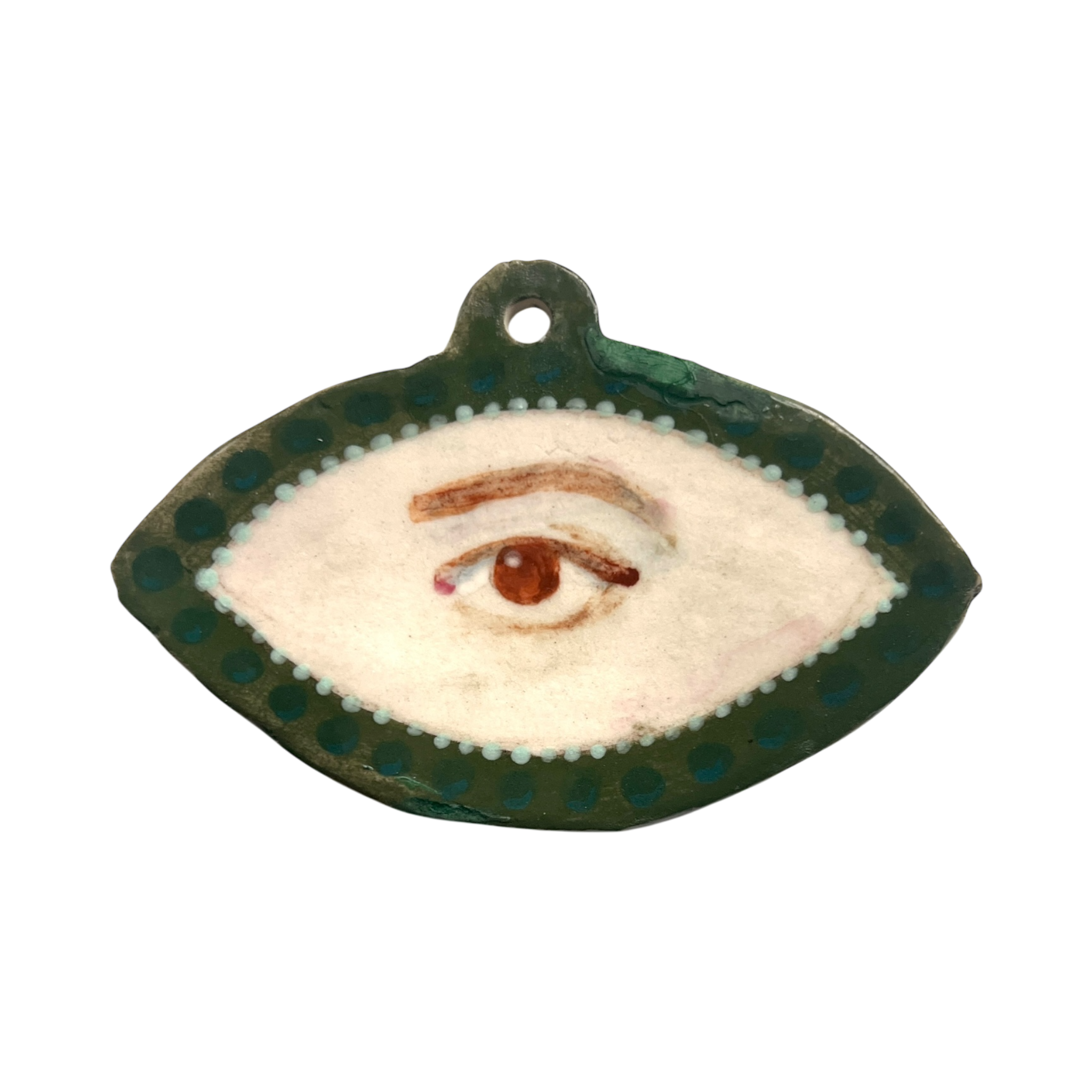 No. 195 Handmade Ornament - Emerald Navette