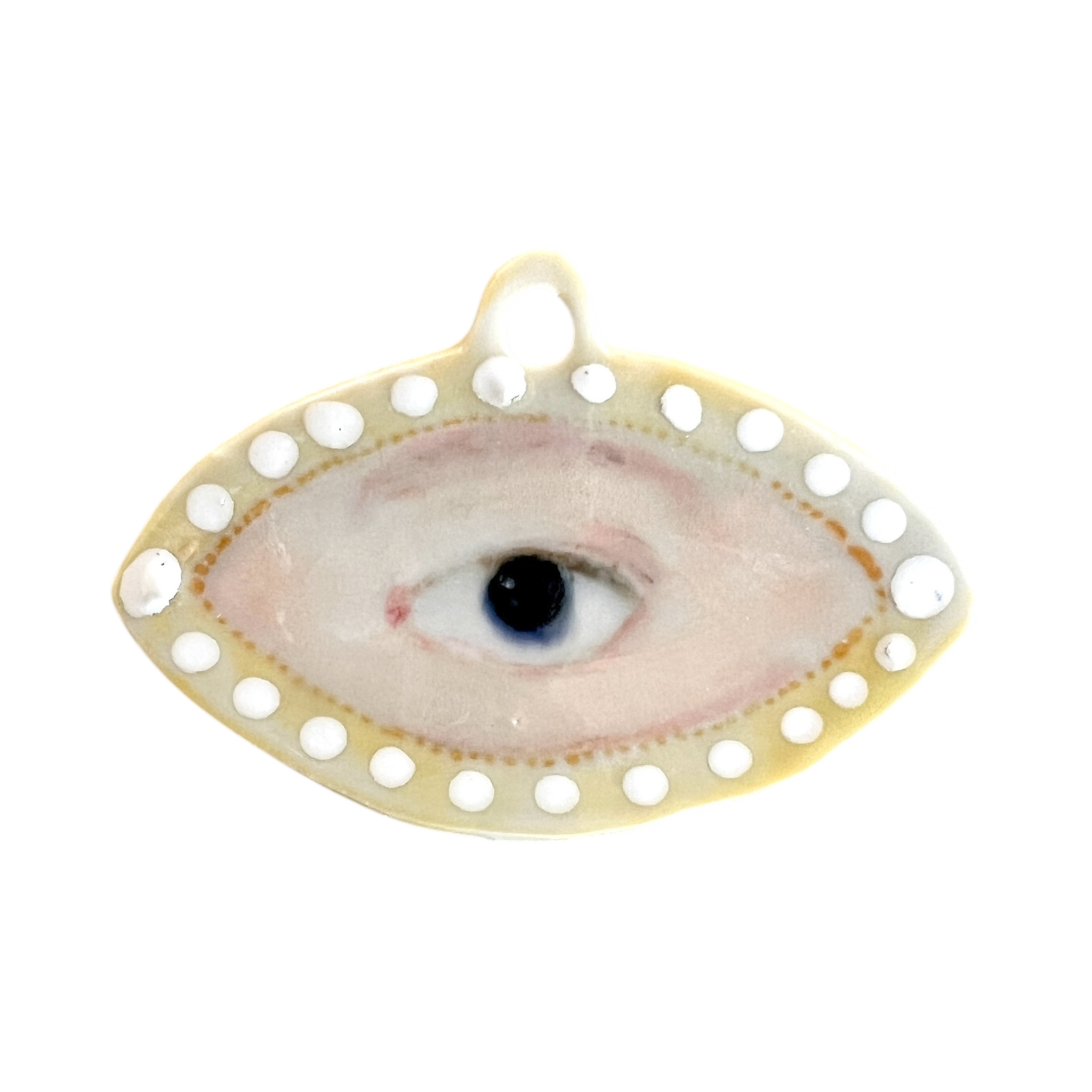 No. 56 Handmade Ornament - Pearl Navette