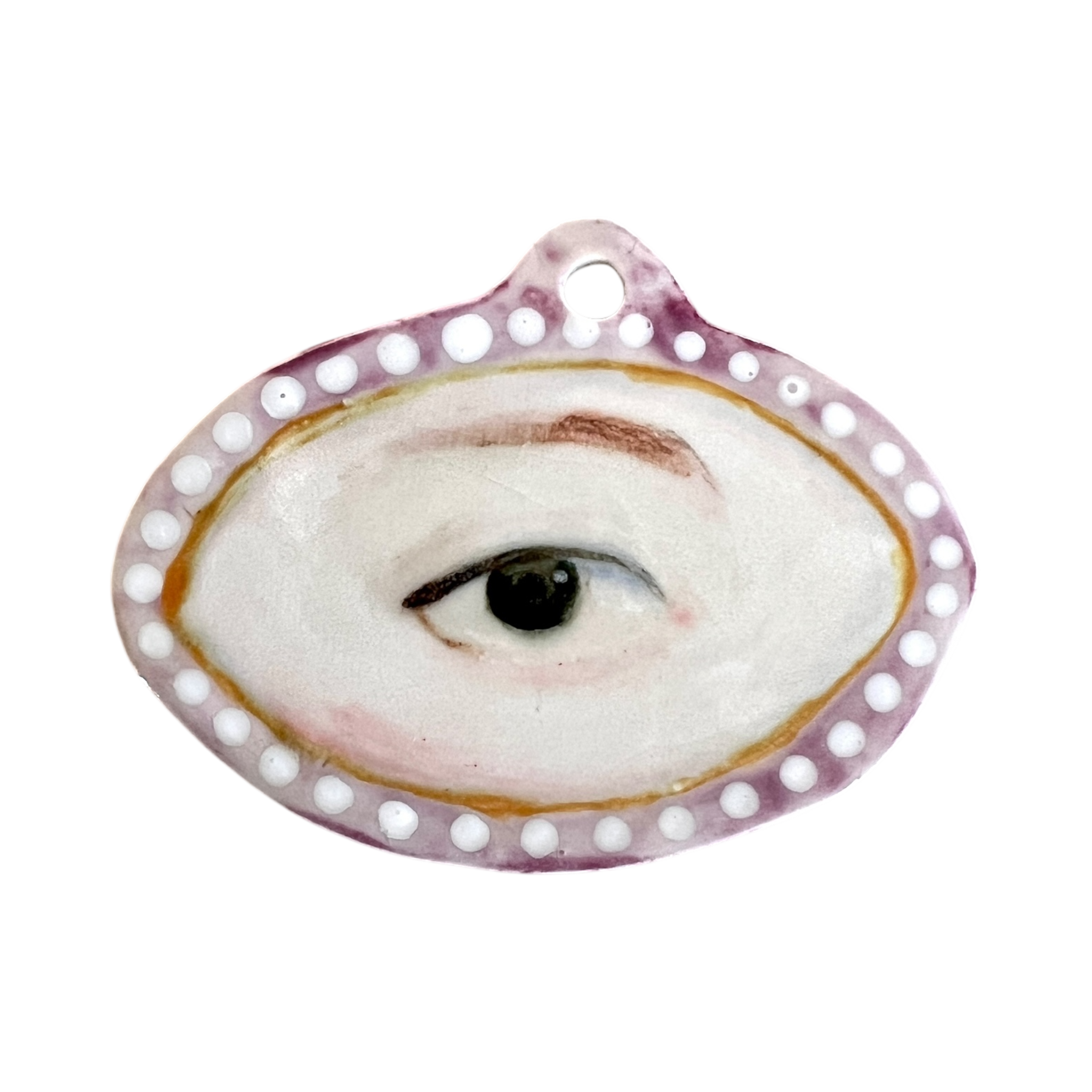 No. 54 Handmade Ornament - Pearl Navette