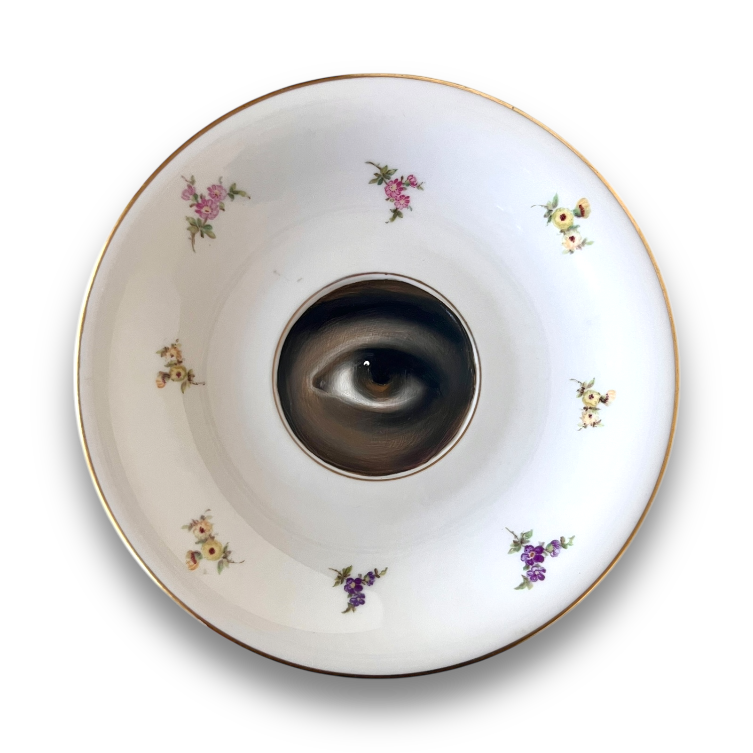 No. 2966 Lover's Eye Painting on a Botanical Plate