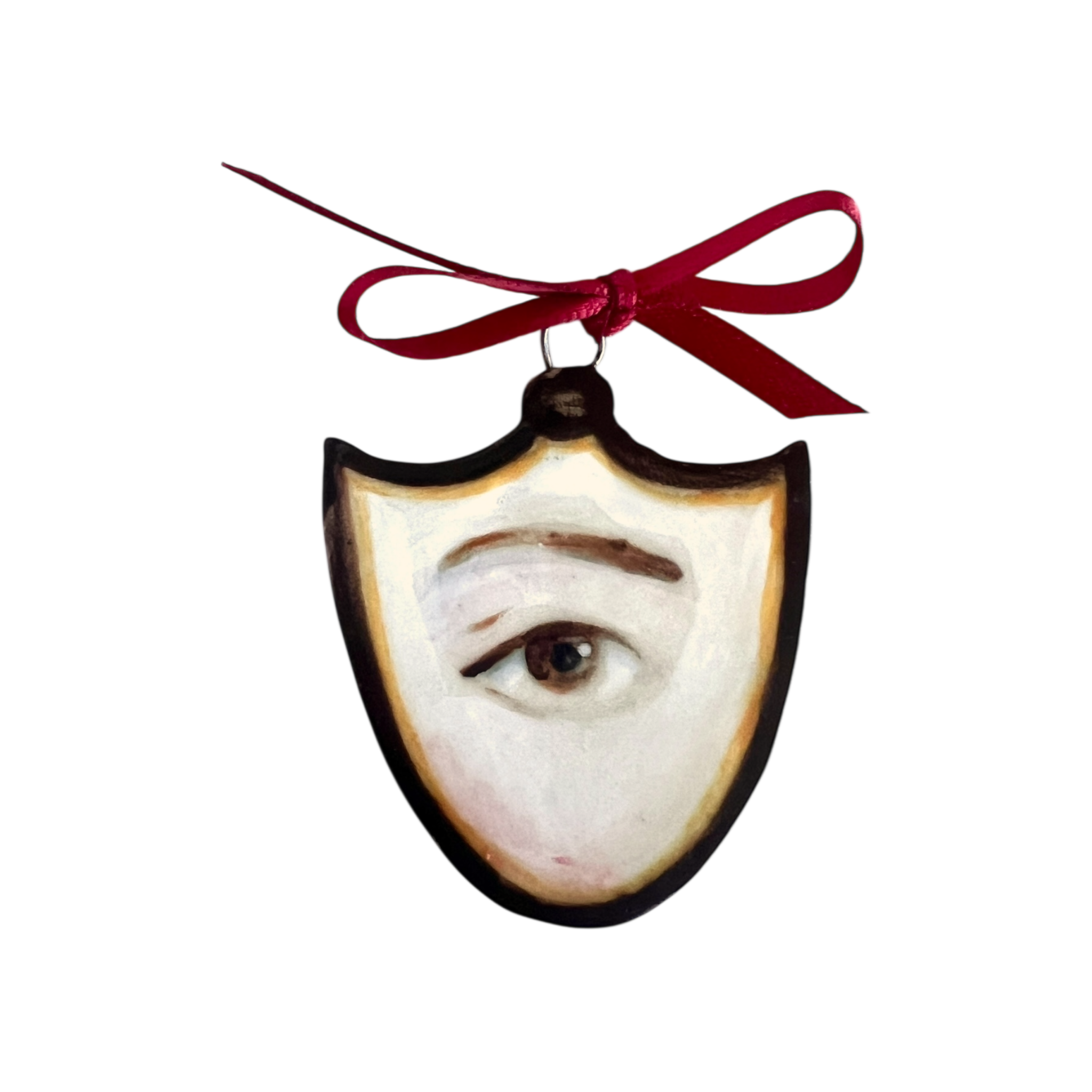 No. 88 Lover's Eye Charm with 10k Gold Chain - Shield