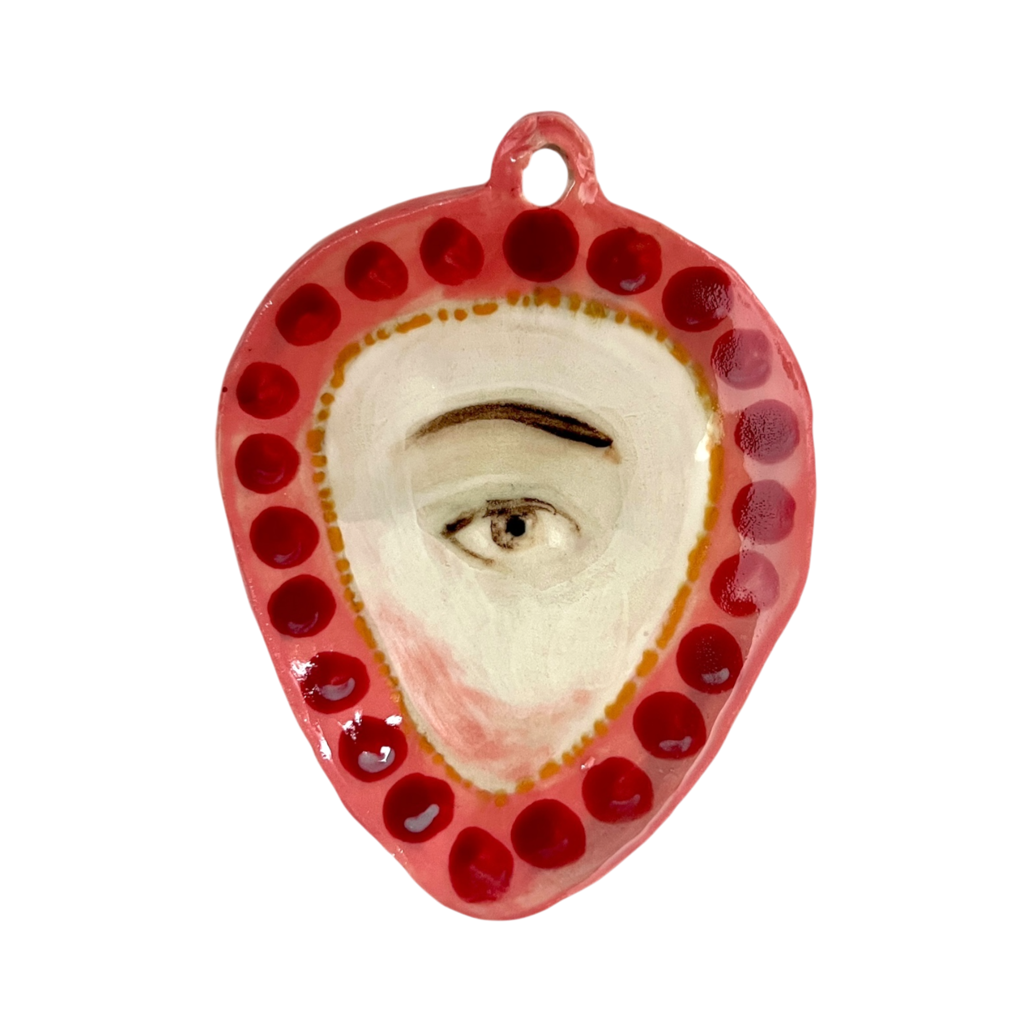 No. 159 Handmade Ornament - Ruby Teardrop