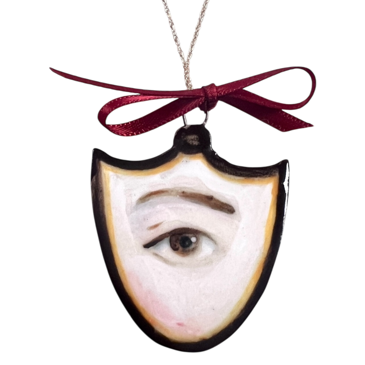 No. 88 Lover's Eye Charm with 10k Gold Chain - Shield