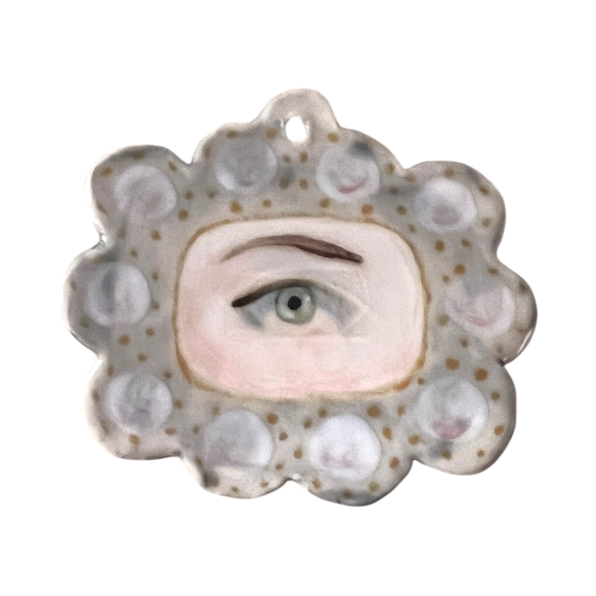 No. 126 Handmade Ornament - Grey Pearls