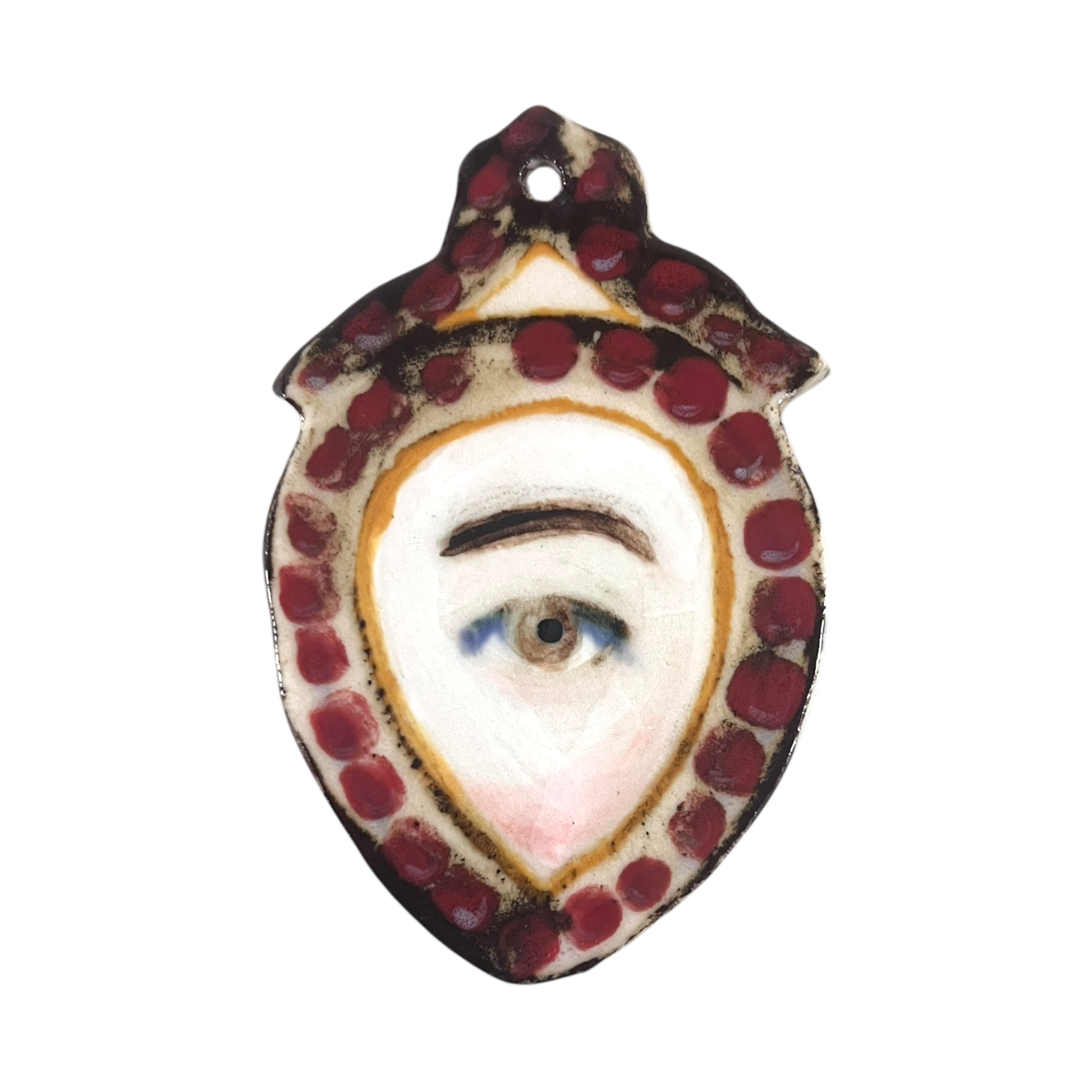 No. 121 Handmade Ornament - Ruby Heart