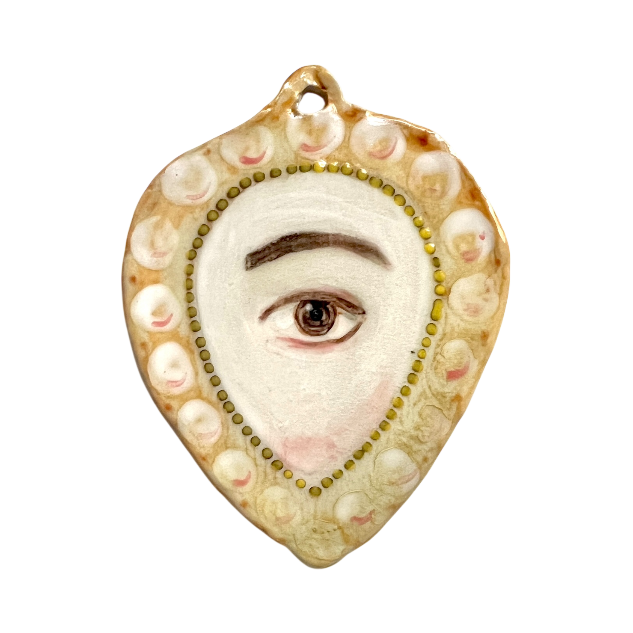 No. 170 Handmade Ornament - Pearl Teardrop