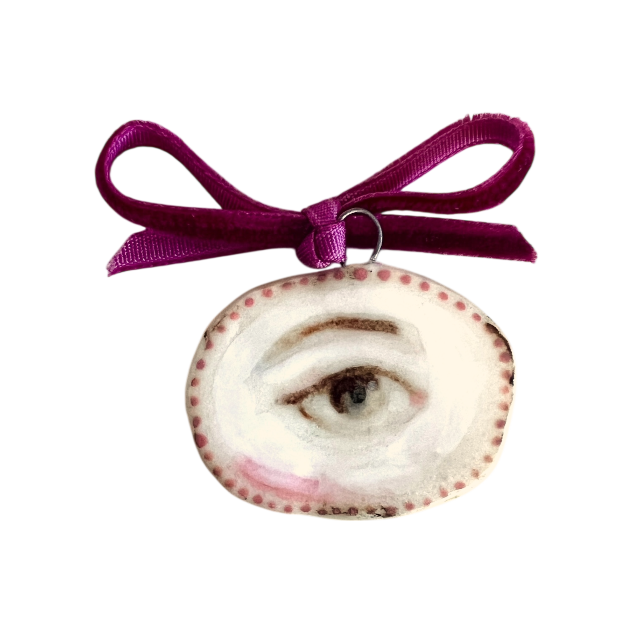 No. 102 Lover's Eye Charm - Beaded Gold