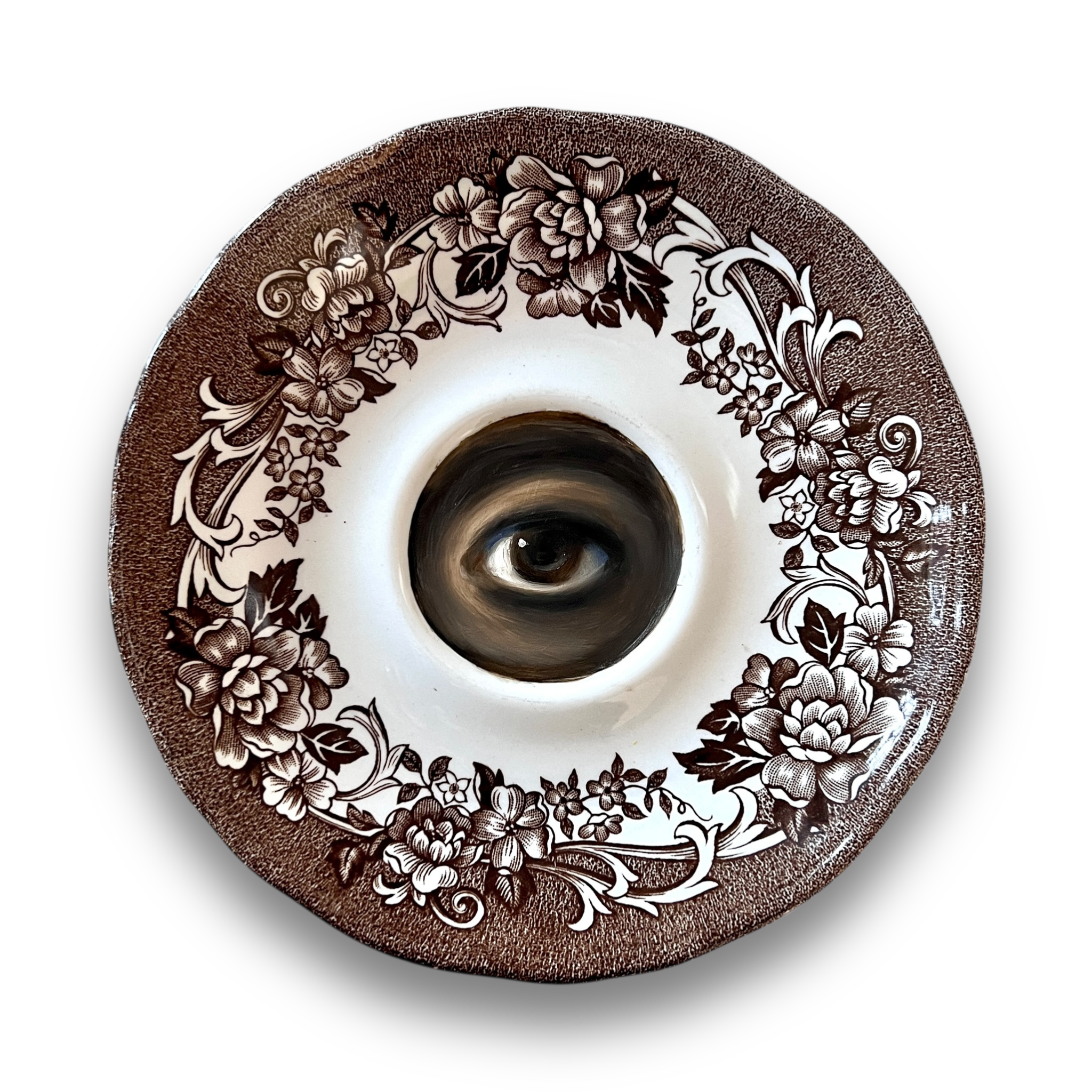 No. 3084 Lover's Eye Painting on an English Royal Staffordshire Plate