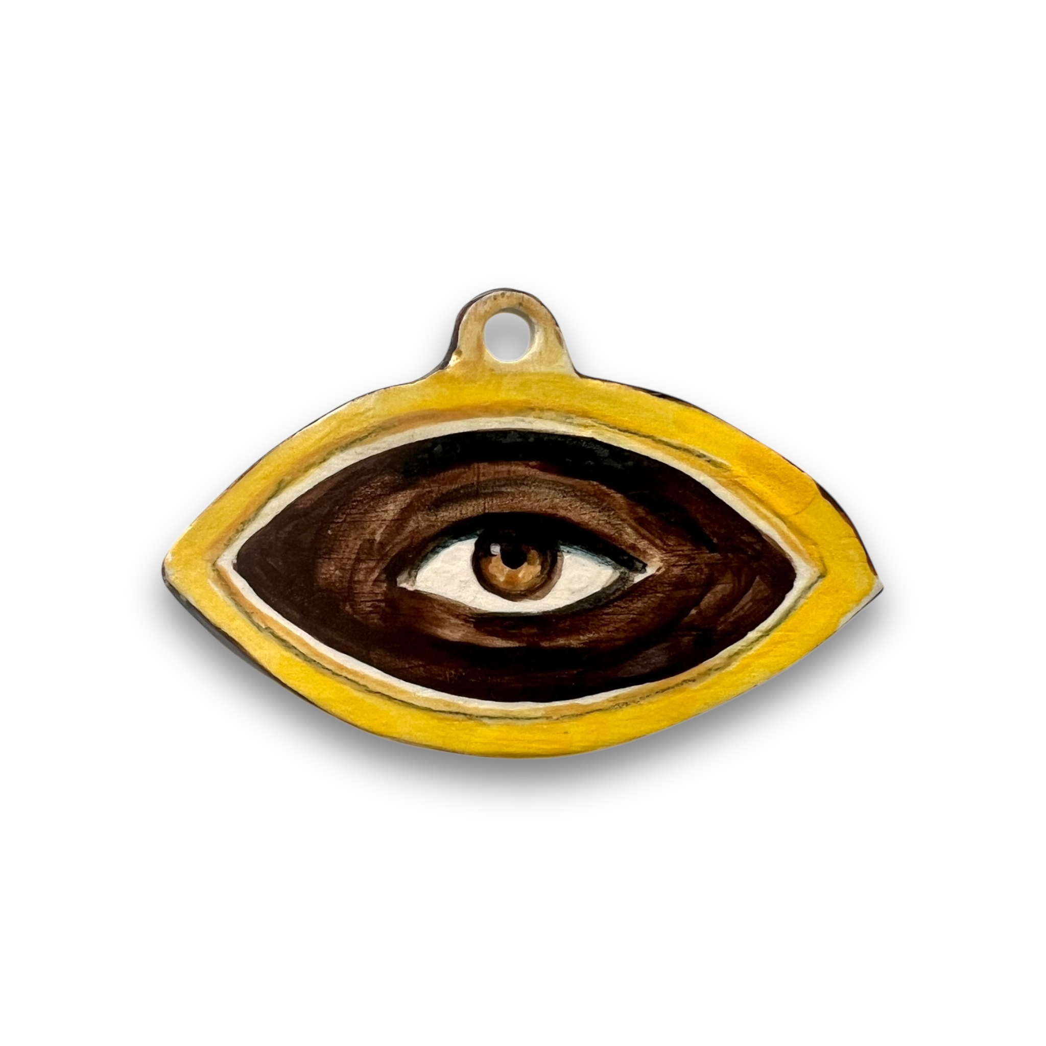 No. 34 Handmade Ornament - Gold Navette