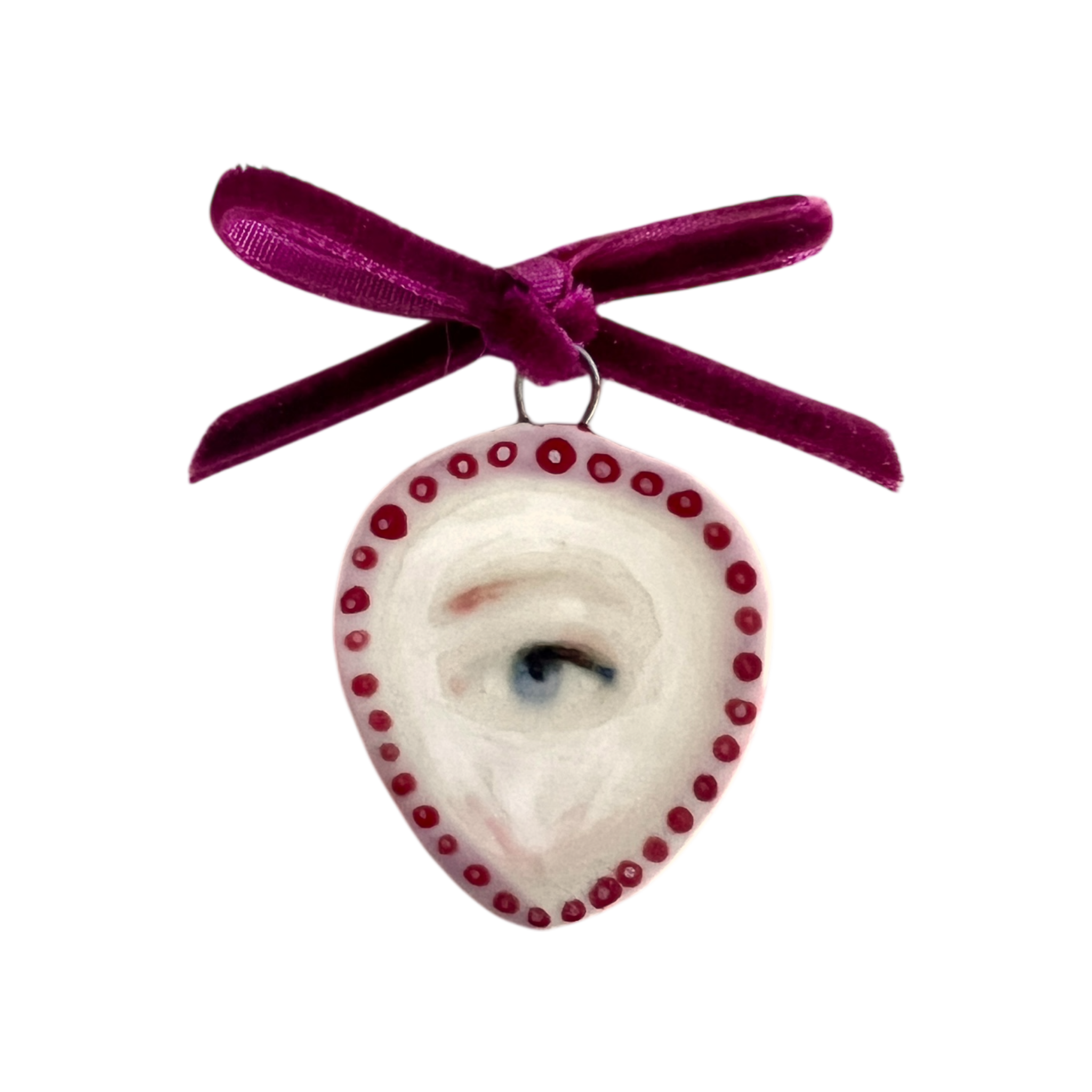 No. 113 Lover's Eye Charm - Ruby Teardrop